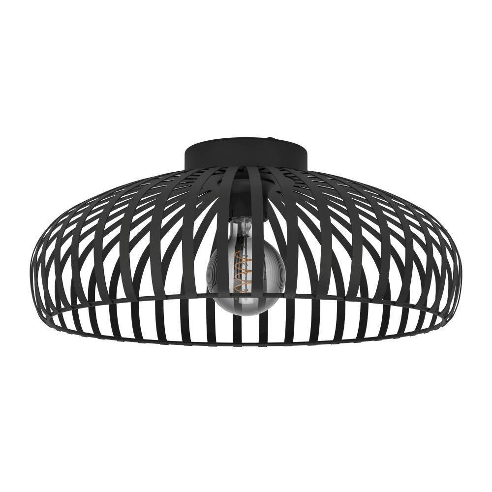 EGLO Plafondlamp MOGANO 3 Plafondlamp, metaal in zwart, ganglamp met E27 fitting, Ø 43 cm (1 stuk)