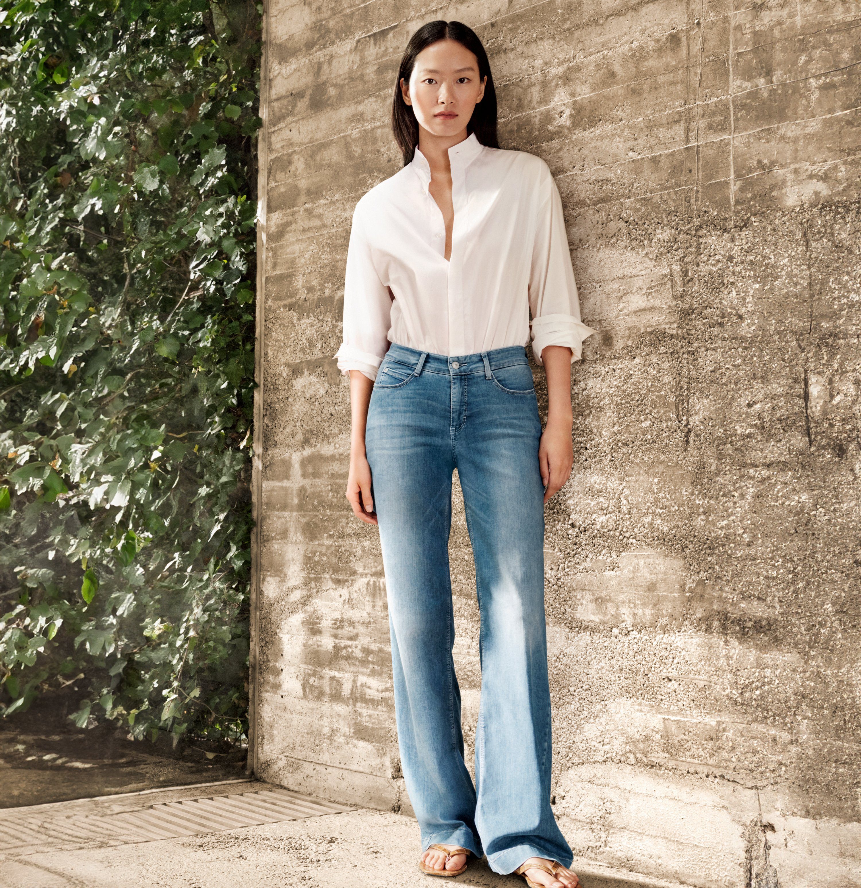MAC Wijde jeans DREAM WIDE met wijde broekspijp - stretch