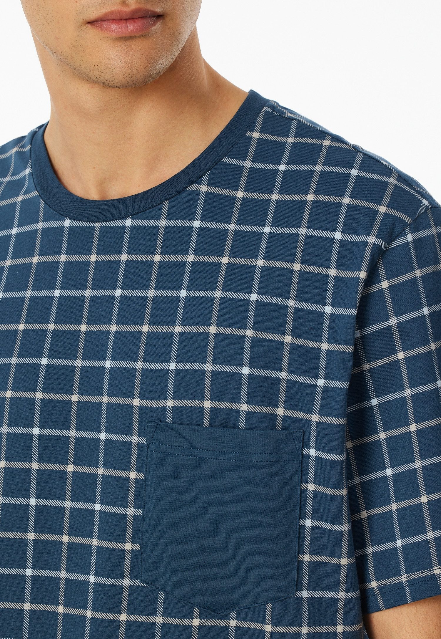 Schiesser Shortama Comfort Essentials met opgestikte borstzak (2-delig)
