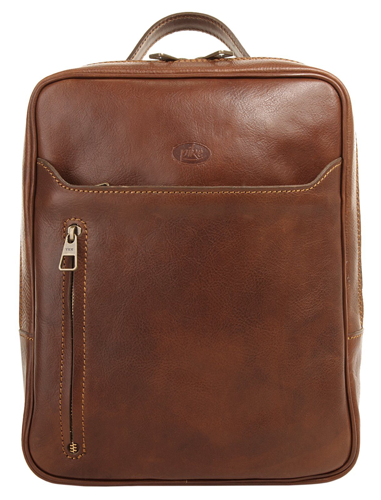 Piké Laptoprugzak echt leer, made in italy unisex aktetassen & laptoptassen maat onesize bruin