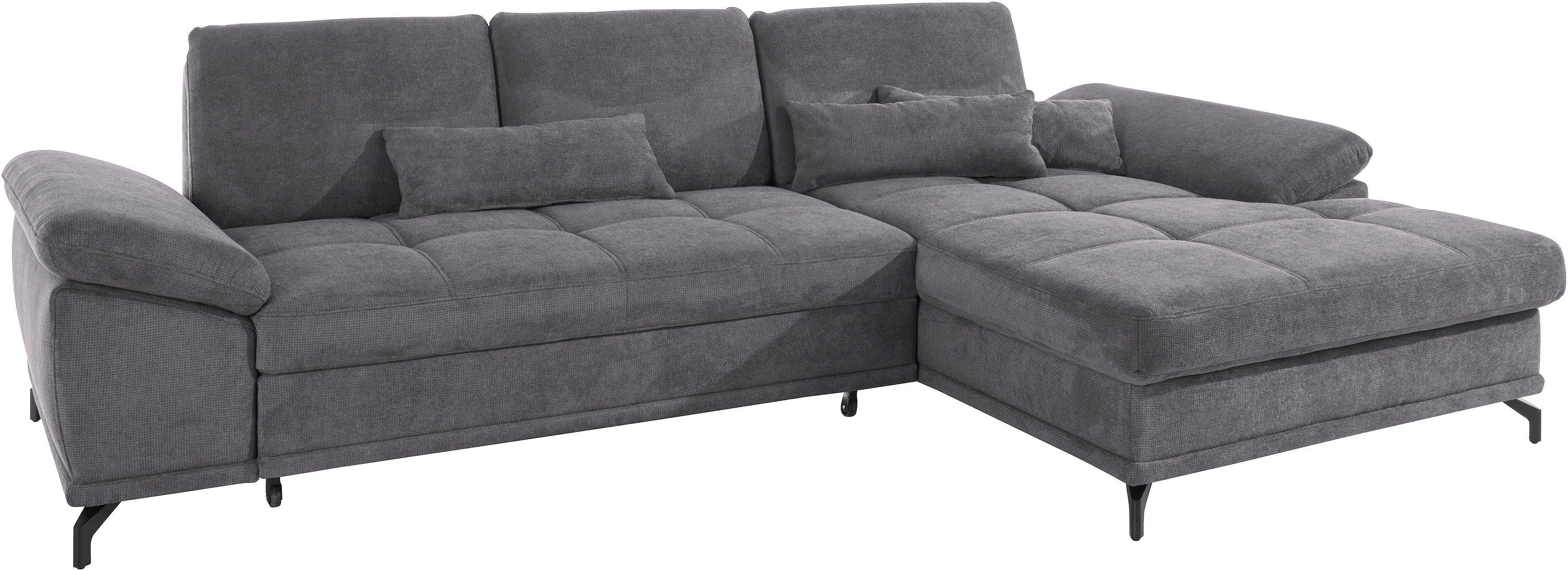 Places of Style Hoekbank Costello L-vorm, B: 301 cm met zitdiepte-, armdeelverstelling &