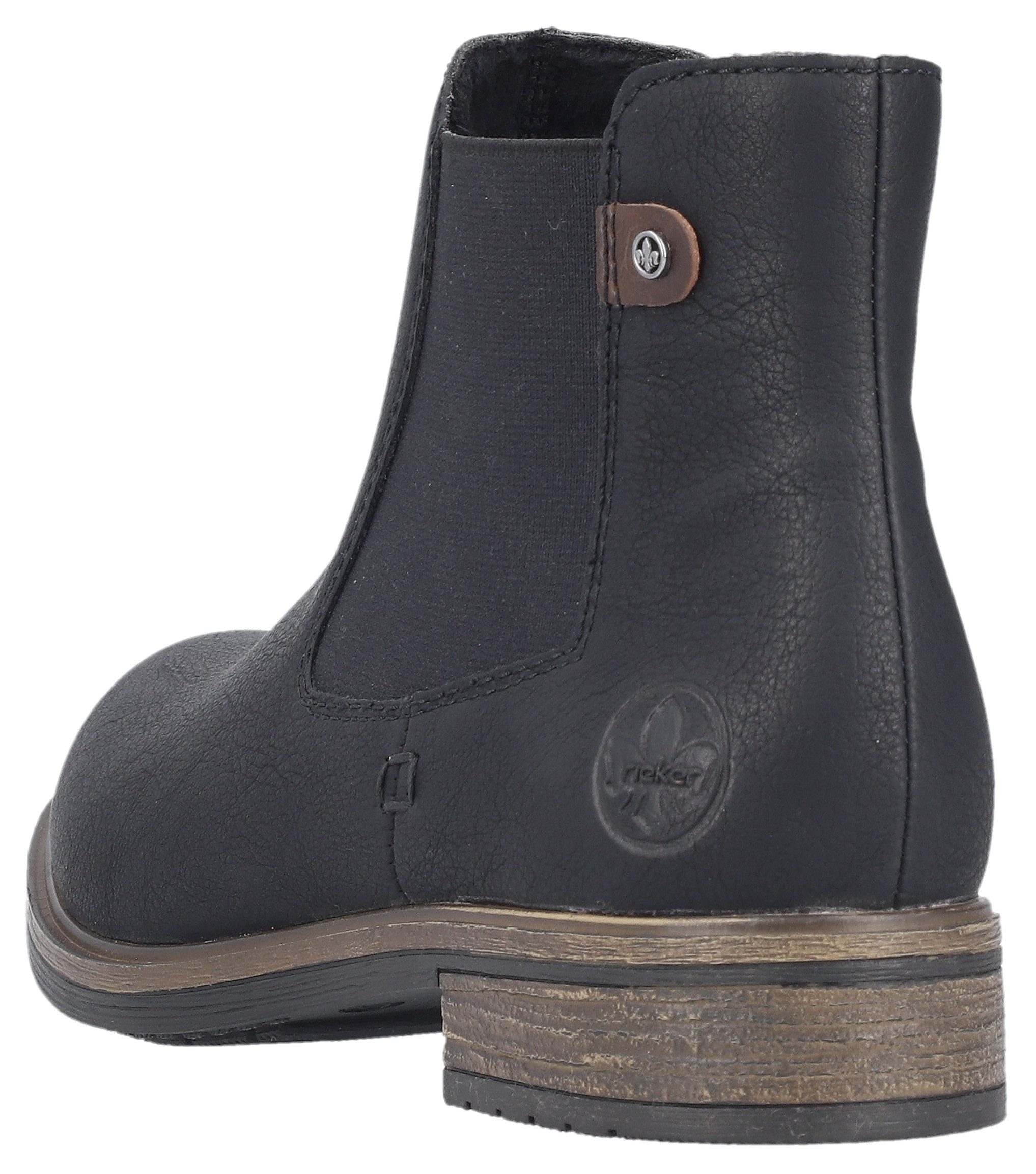 Rieker Chelsea-boots , instappers, enkellaars, blokhak, met verwarmende textielvoering