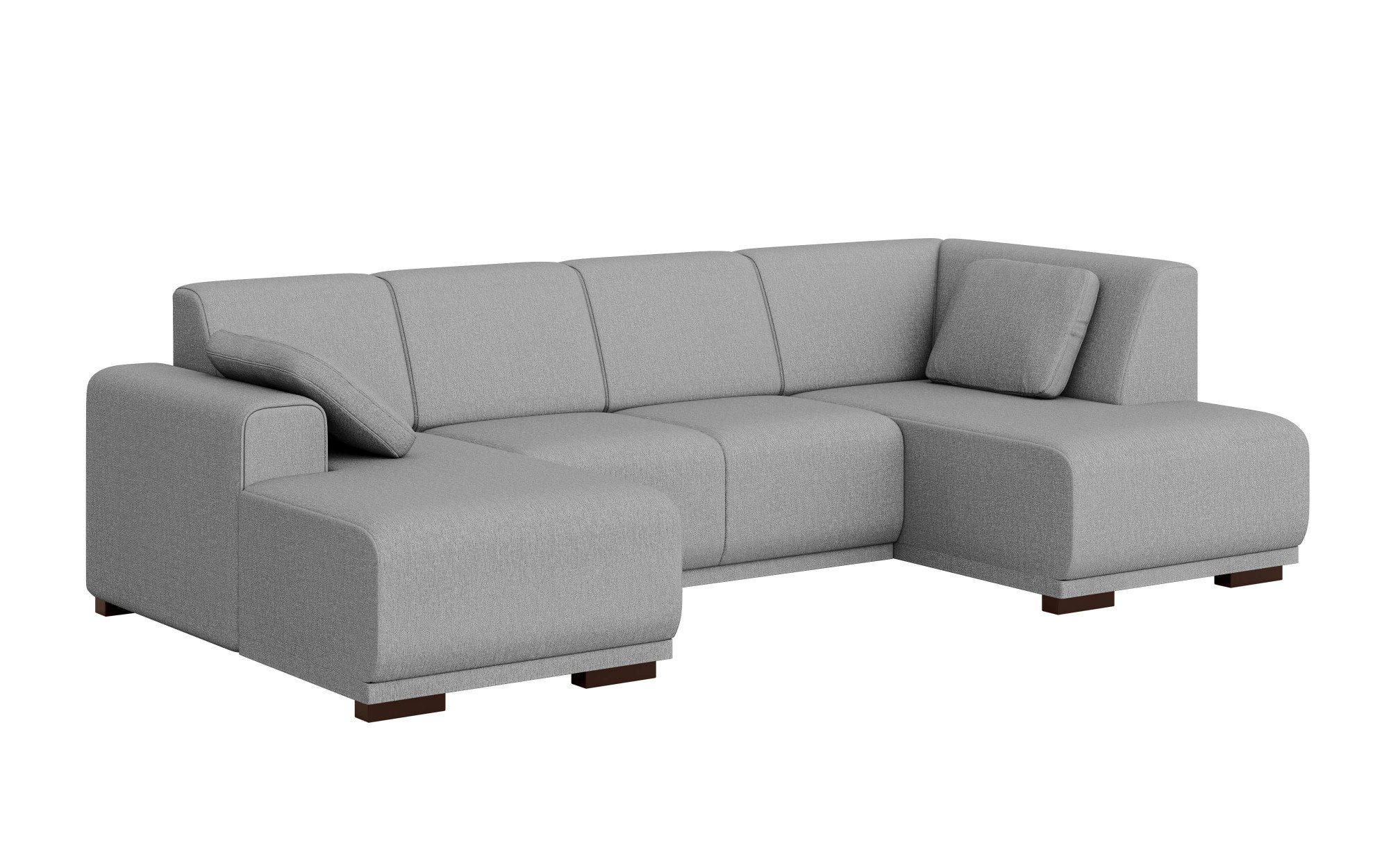 Home affaire Zithoek BORNHOLM U-vorm met chaise longue rechts/links, B/D/H: 300/162/85 cm U-vorm met golvende ondervering, chaise longue rechts of links bestelbaar