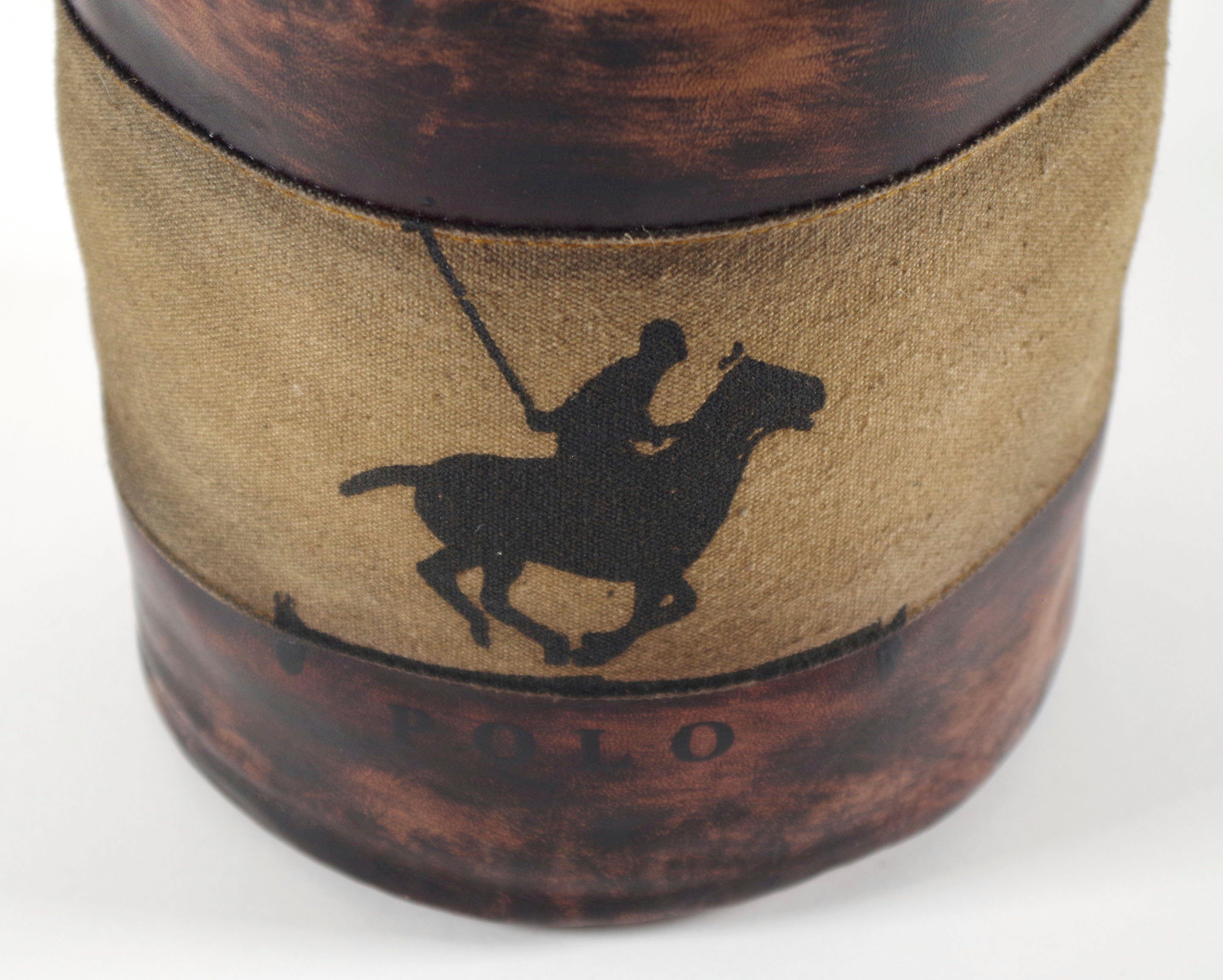 locker Decoratief figuur rond, canvas leer