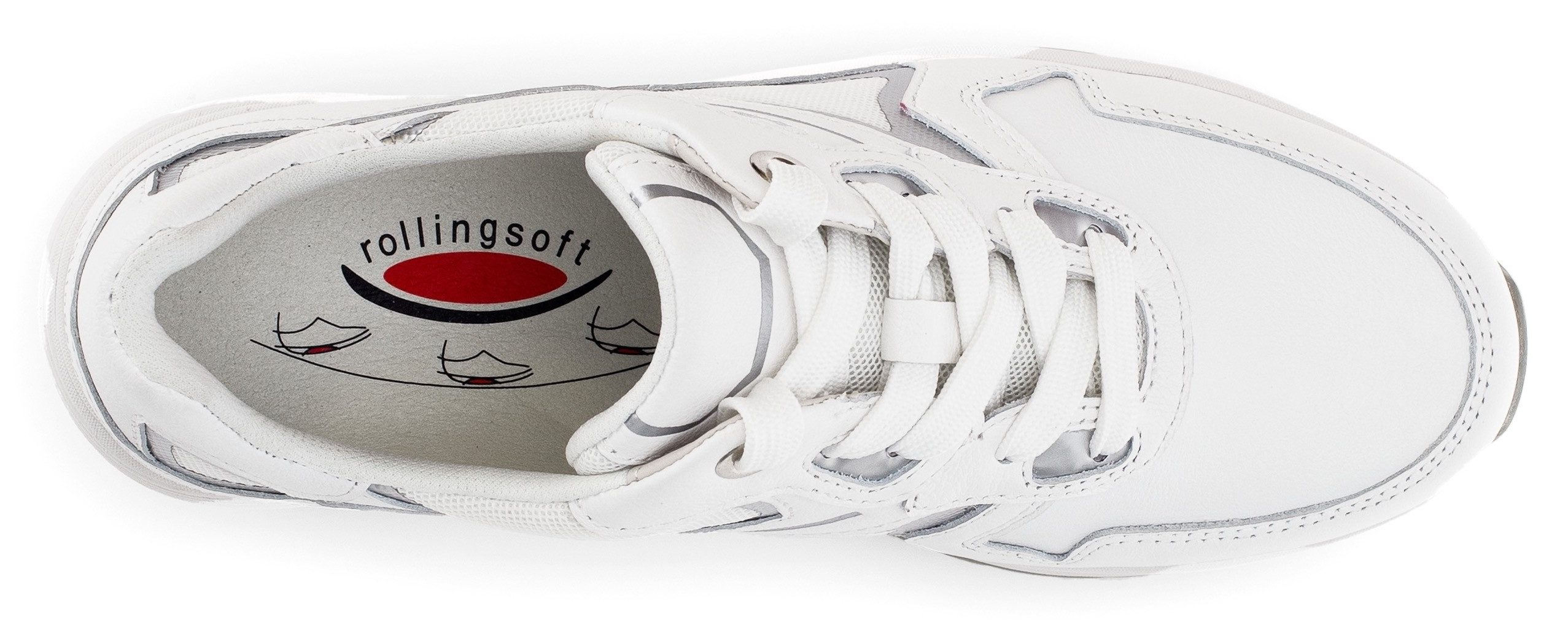 Gabor Rollingsoft Sneakers met sleehak vrijetijdsschoen, lage schoen, veterschoen met uitneembaar voetbed