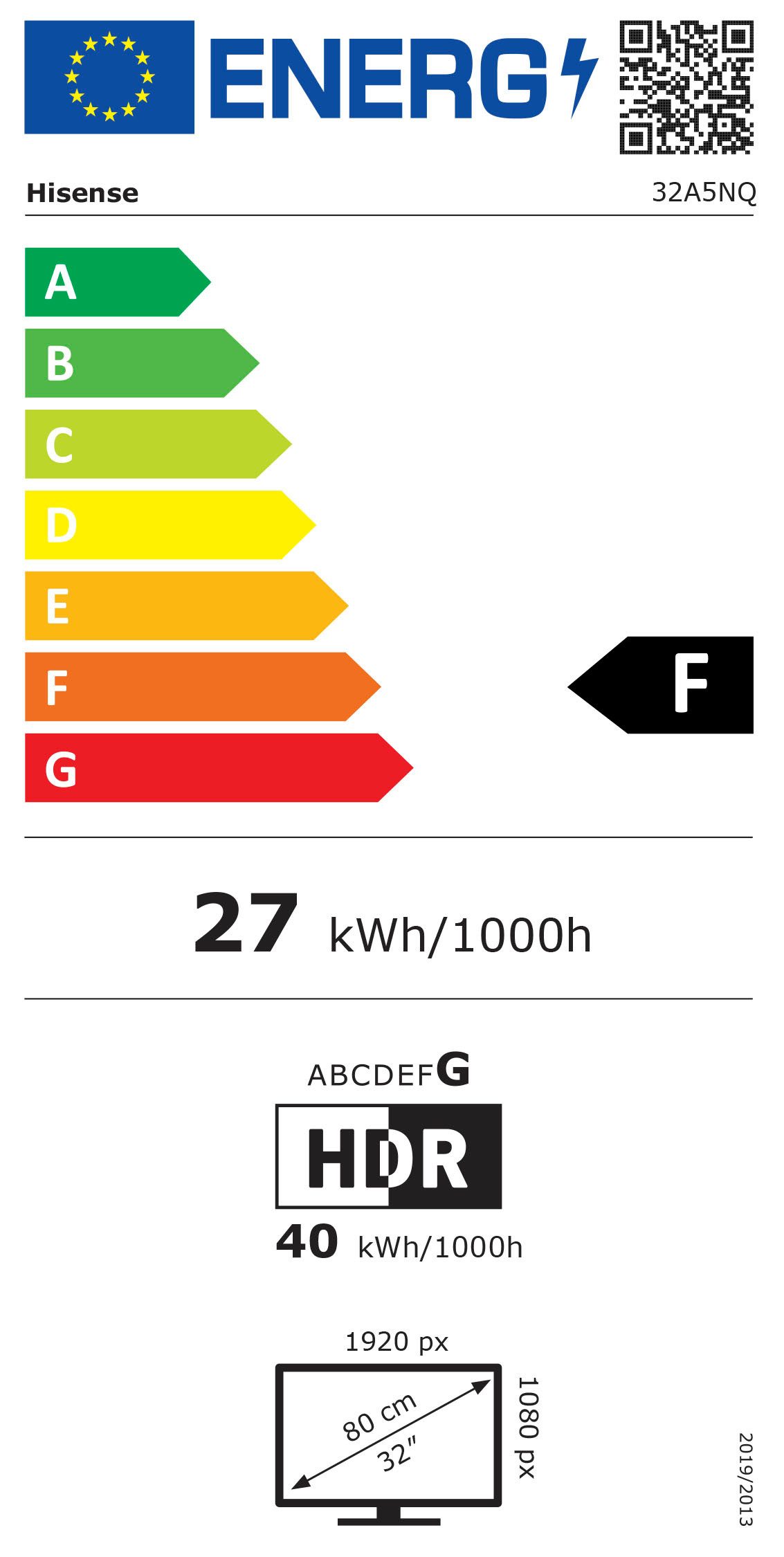 Hisense Led-TV 32A5NQ, 80 cm / 32", HD, Smart TV, 2k fhd qled