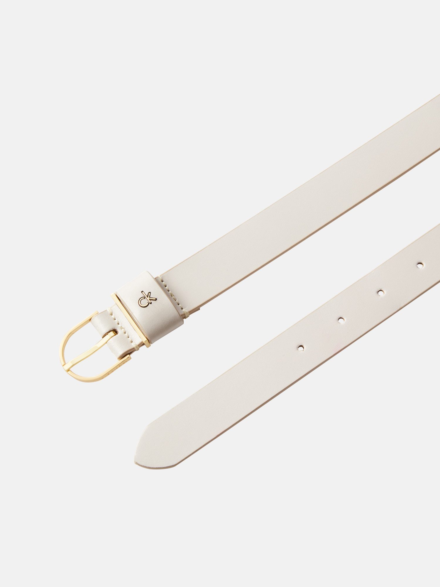 Calvin Klein Leren riem CK METAL LOOP ROUND BUCKLE 25MM