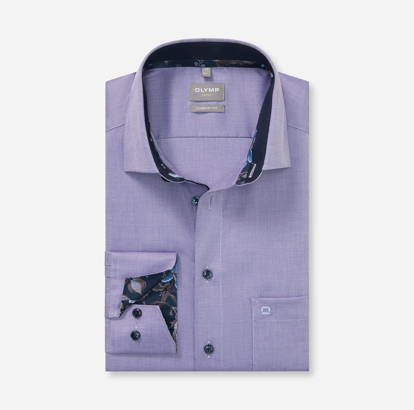 OLYMP Overhemd met lange mouwen LUXOR New-Kentkraag, overhemd, comfort fit