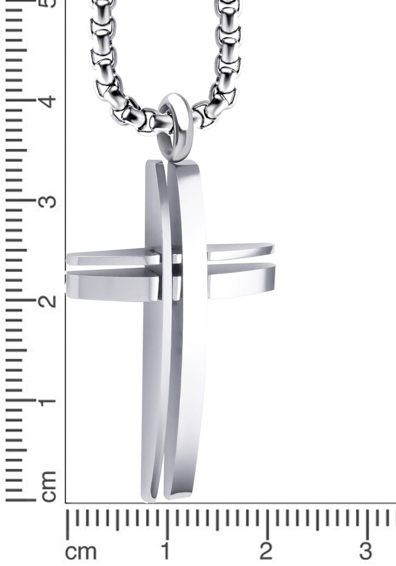 Firetti Ketting met hanger Sieraad cadeau kruis met zirkoon (synthetisch)