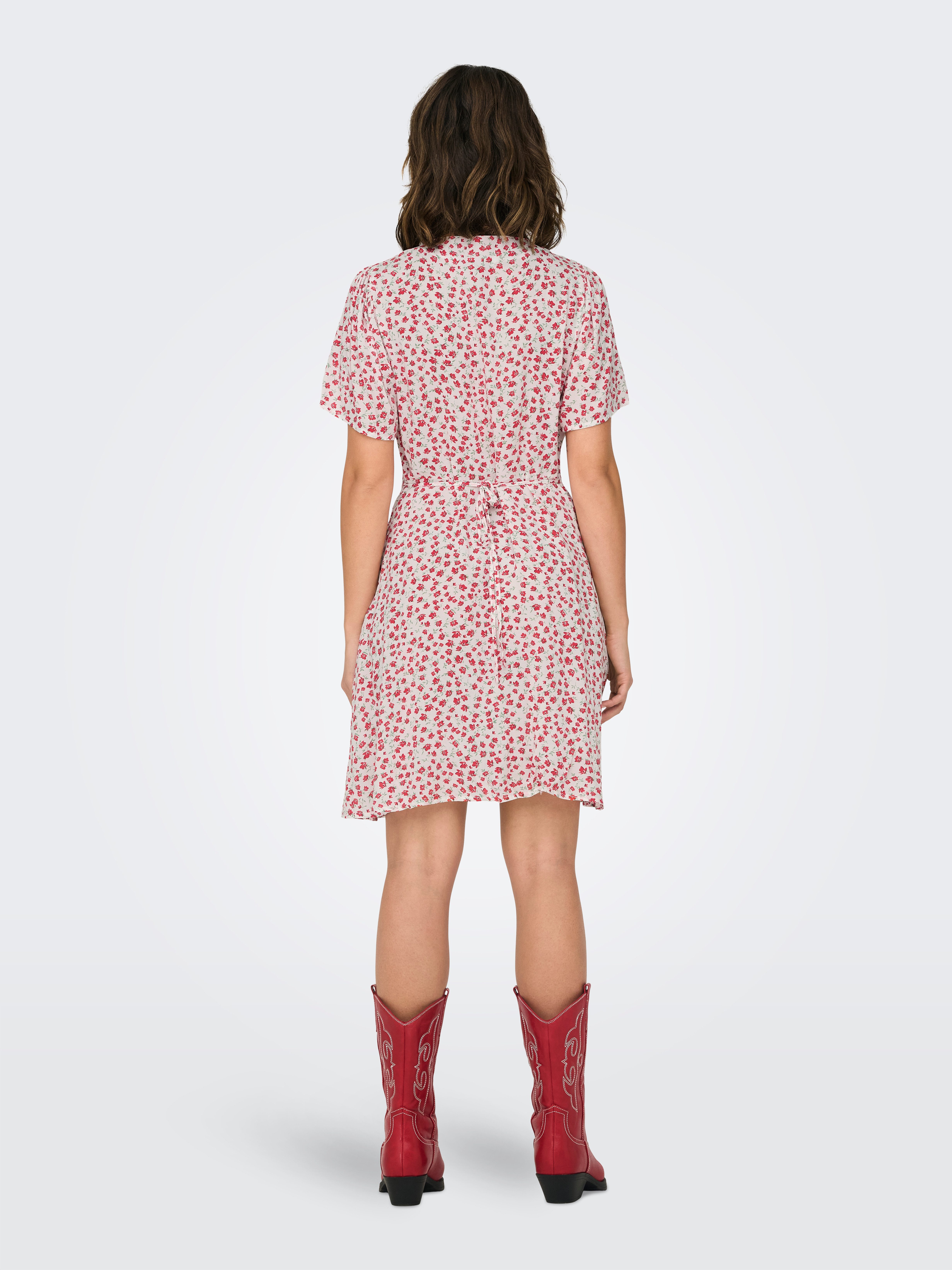 Only Mini-jurk ONLEVIDA S/S SHORT DRESS WVN NOOS