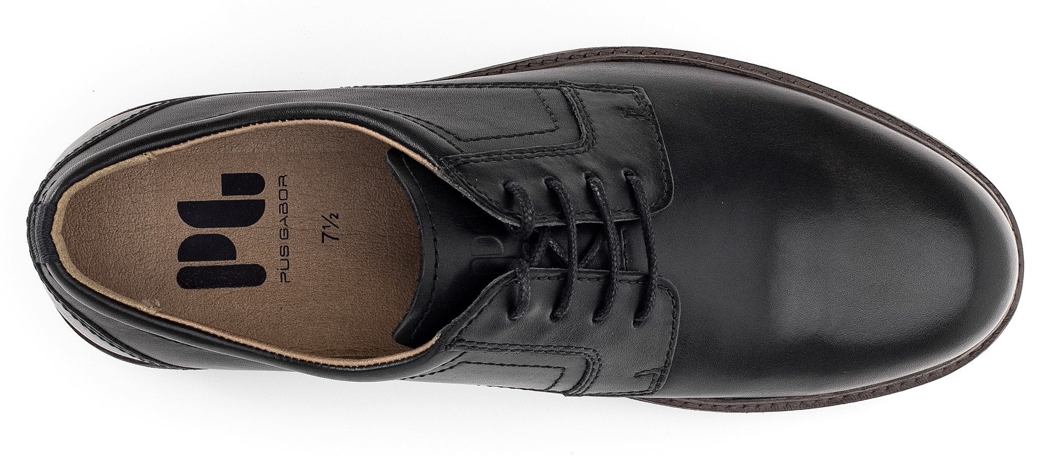 Pius Gabor Veterschoenen , blokhak, business schoen, lage schoen met siersteken, g-breedte