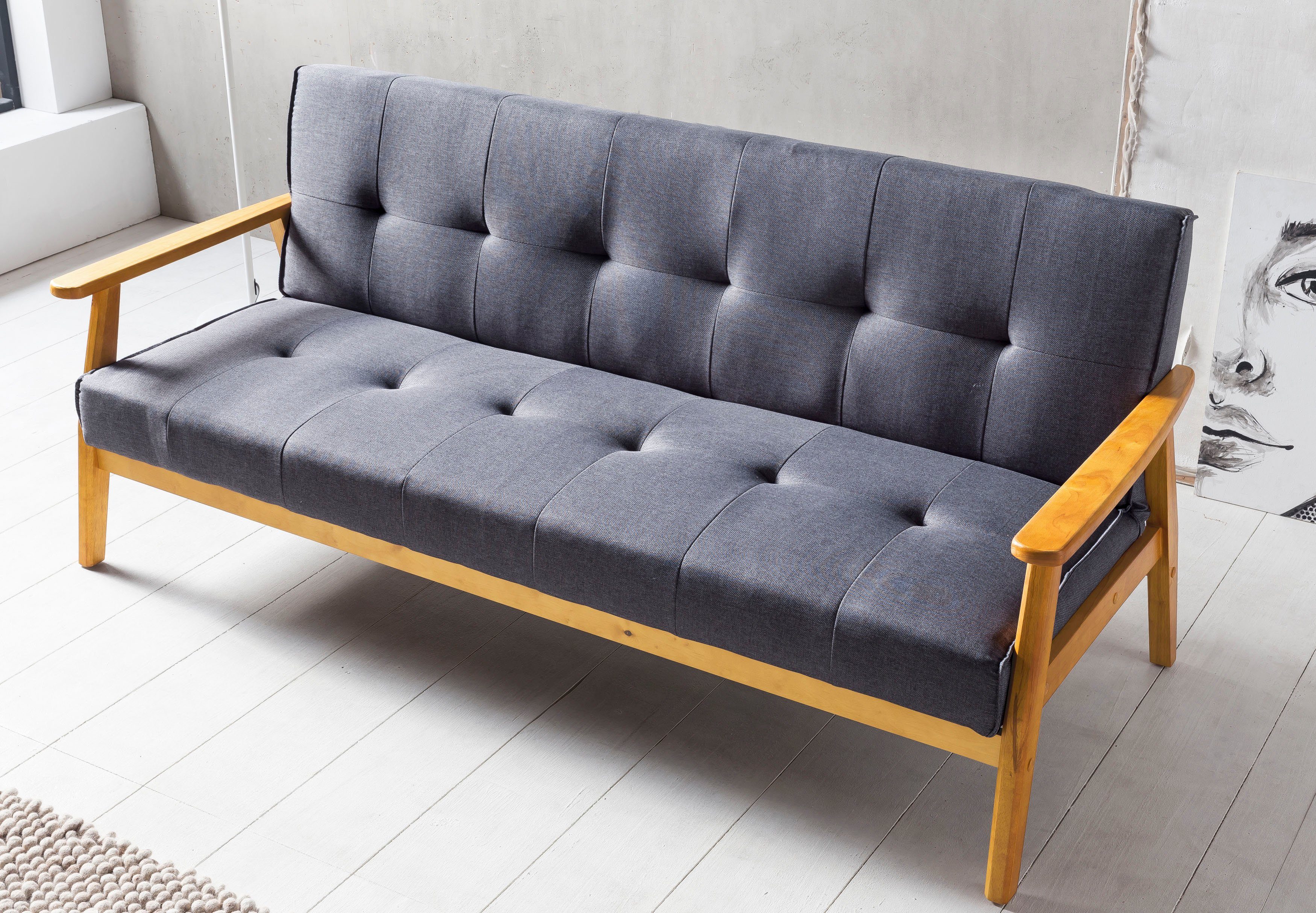 SalesFever Slaapbank Skagen, Sofa, 3-Sitzer Met 60° relax- en slaapfunctie