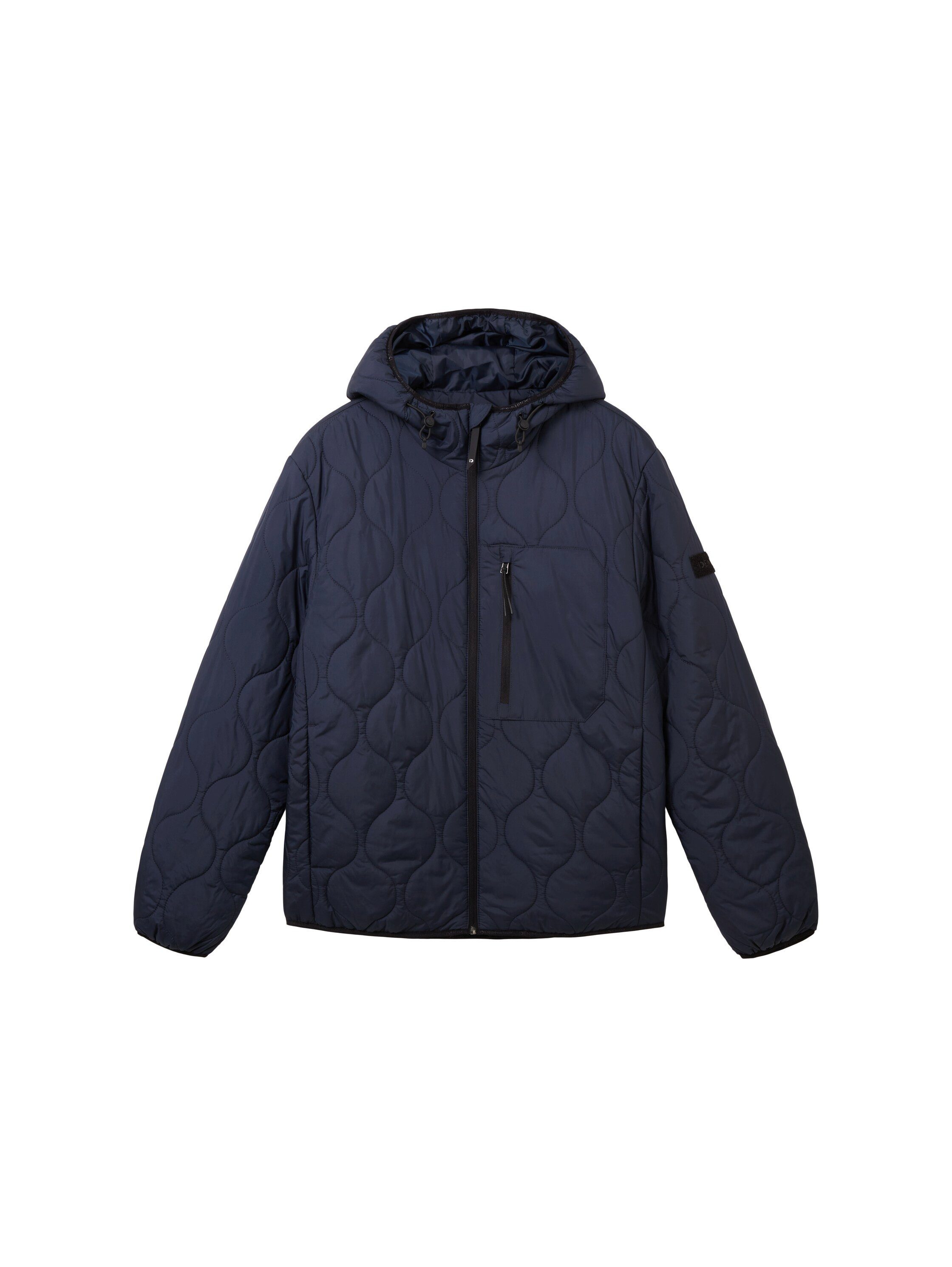 Tom Tailor Denim Gewatteerde jas met logo-badge op de mouw