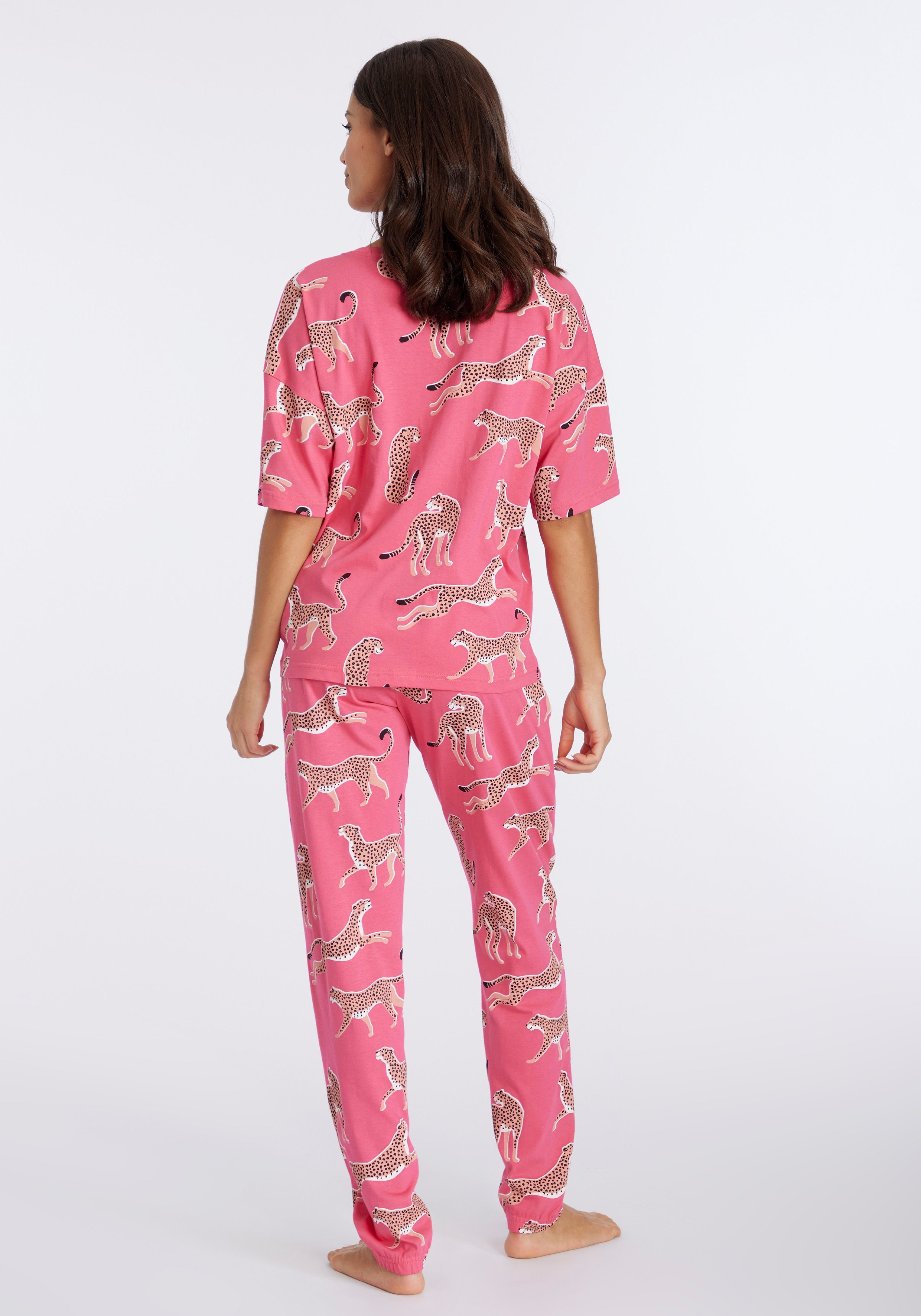 Vivance Dreams Pyjama mt animal alloverprint (2-delig)