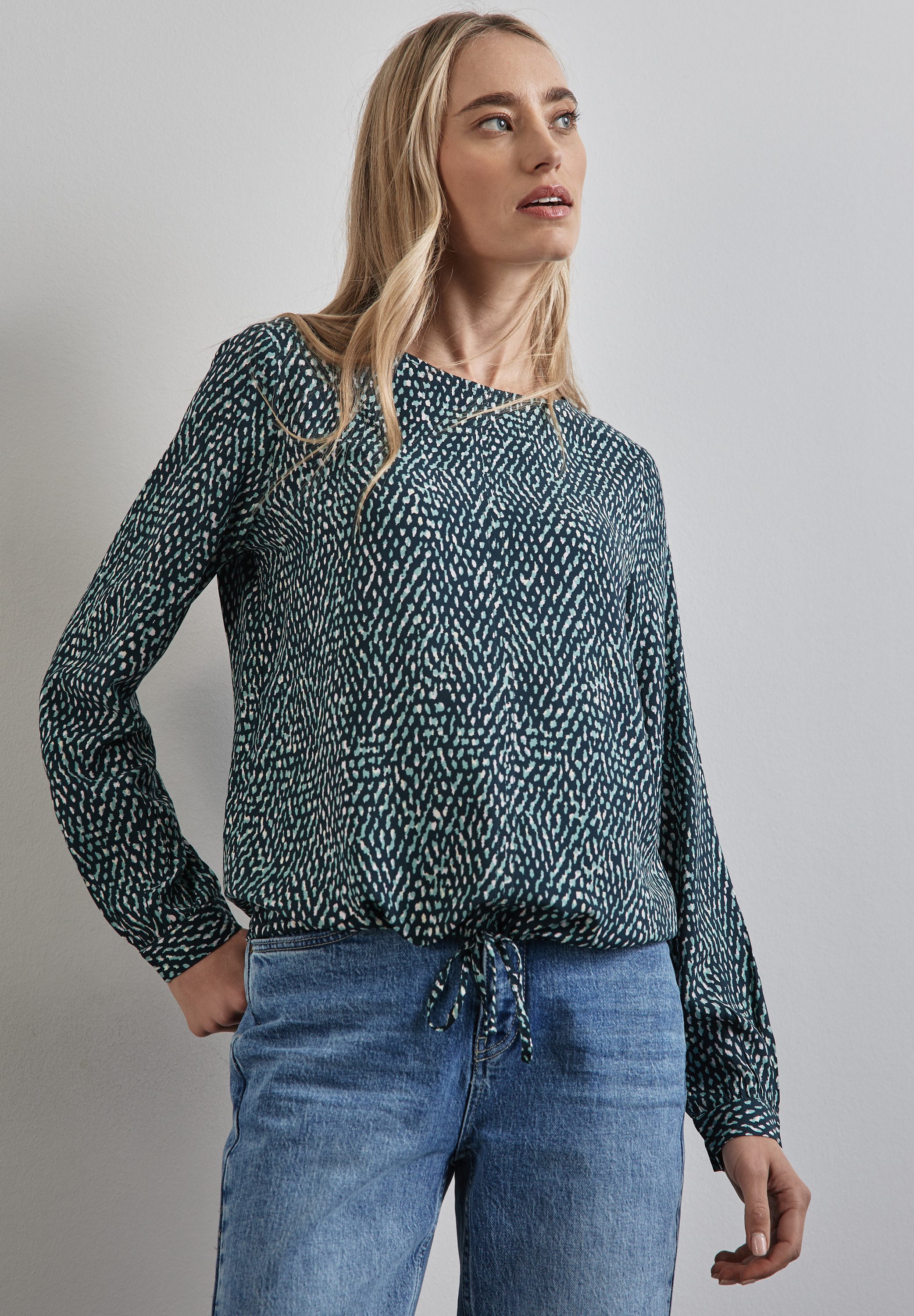 STREET ONE Blouse met lange mouwen met print all-over