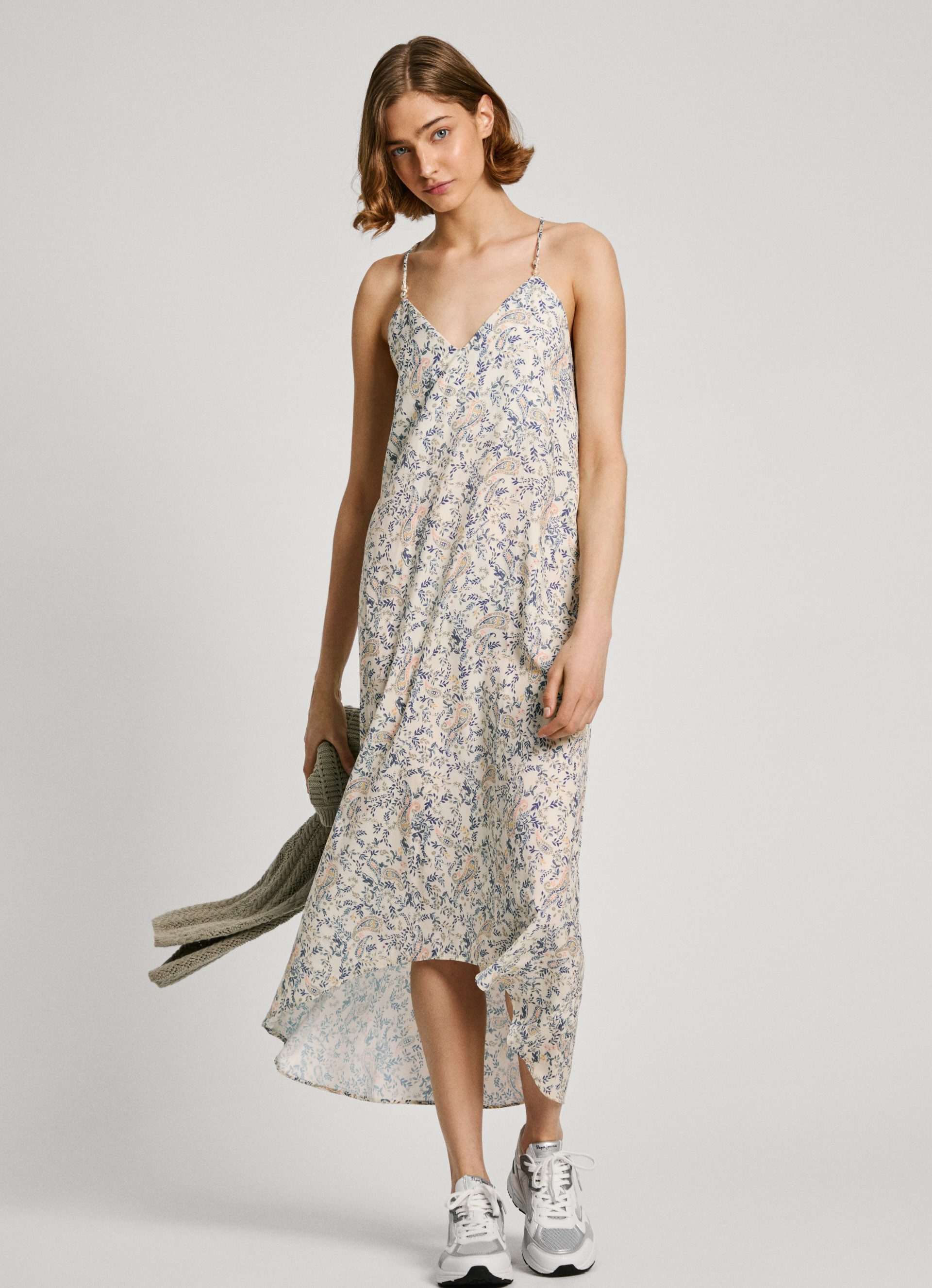 Pepe Jeans Jurk met spaghettibandjes MOLLY met paisleyprint