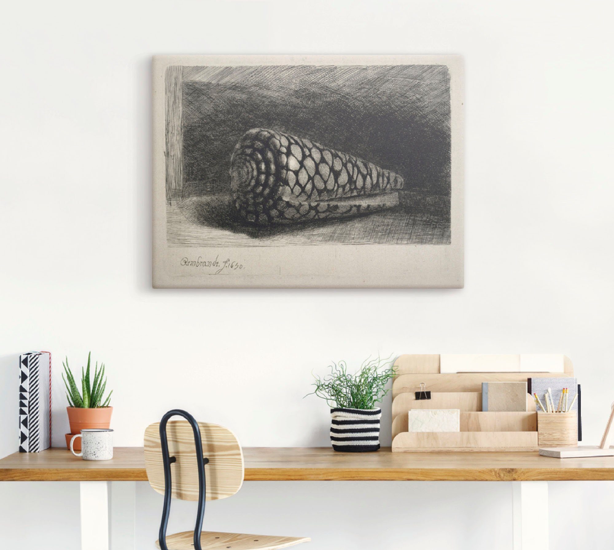 Artland Artprint De schelp. 1650 als artprint op linnen, muursticker of poster in verschillende maten