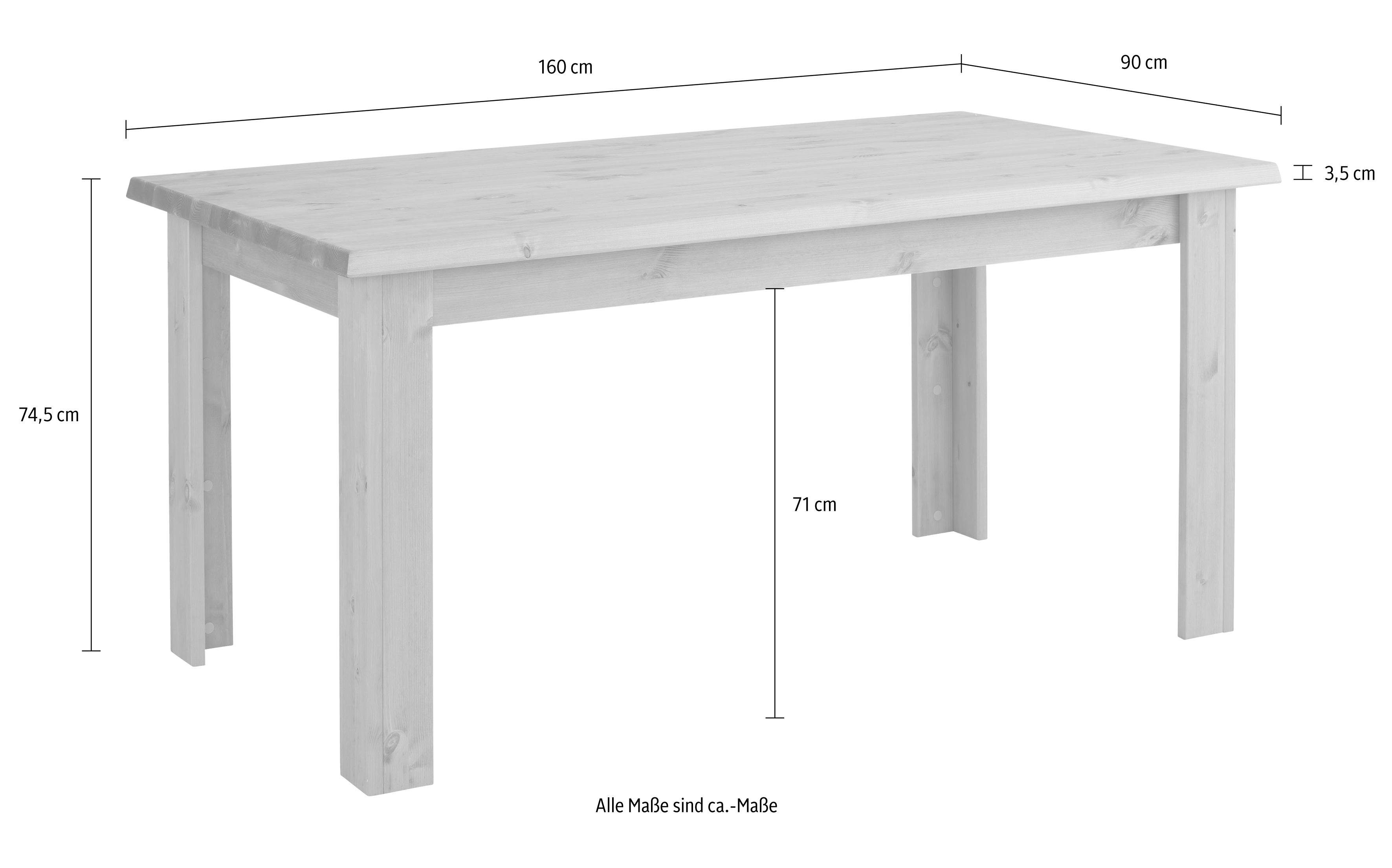 Home affaire Eettafel Ixo Met 2 decoratief gekrulde bovenbladen. Uitstekend afgewerkt
