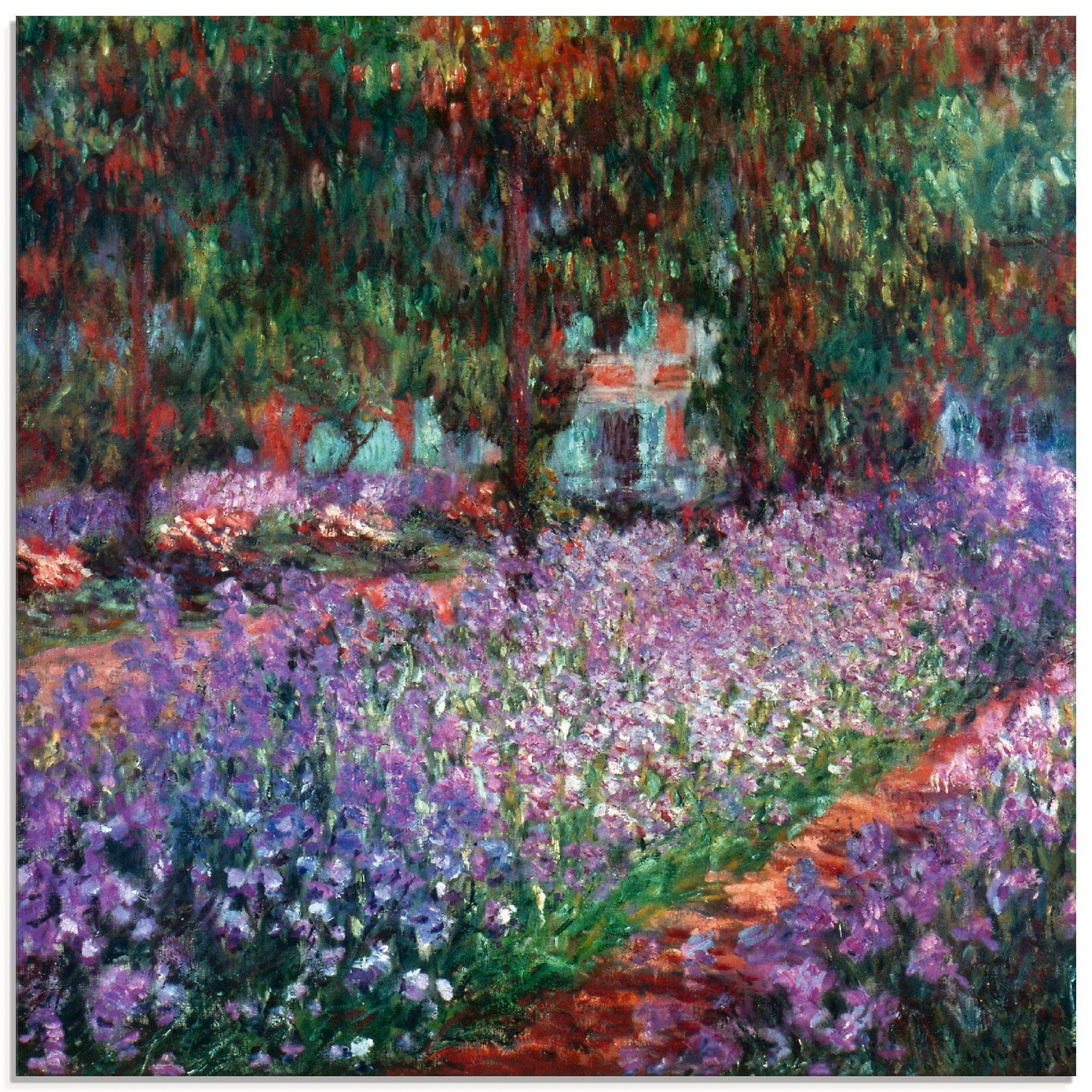 Artland Print op glas De tuin van de kunstenaar bij Giverny (1 stuk)