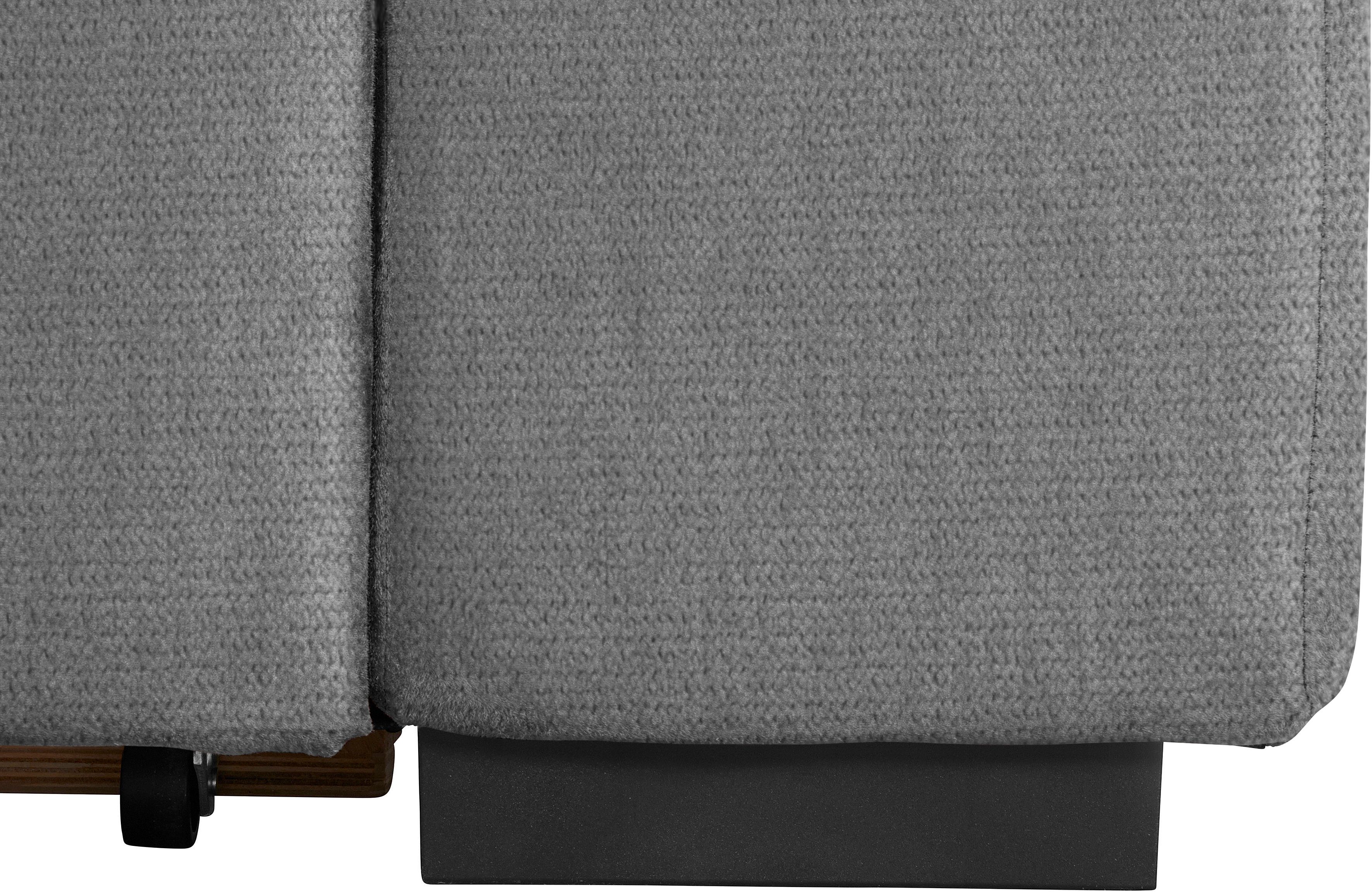 COTTA Hoekbank Lola L-vorm met hoofdeinde-functie & poef keuze met bedfunctie, bedlade & armleuningverstelling (set)