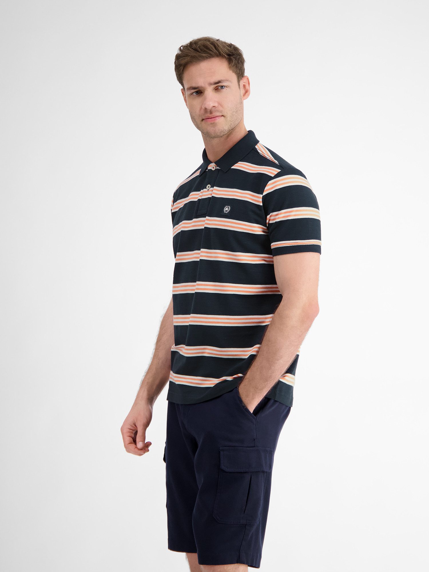Lerros Poloshirt LERROS heren poloshirt in rugby-look