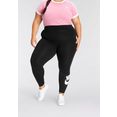 nike sportswear legging essential women's high-waisted leggings (plus size) zwart