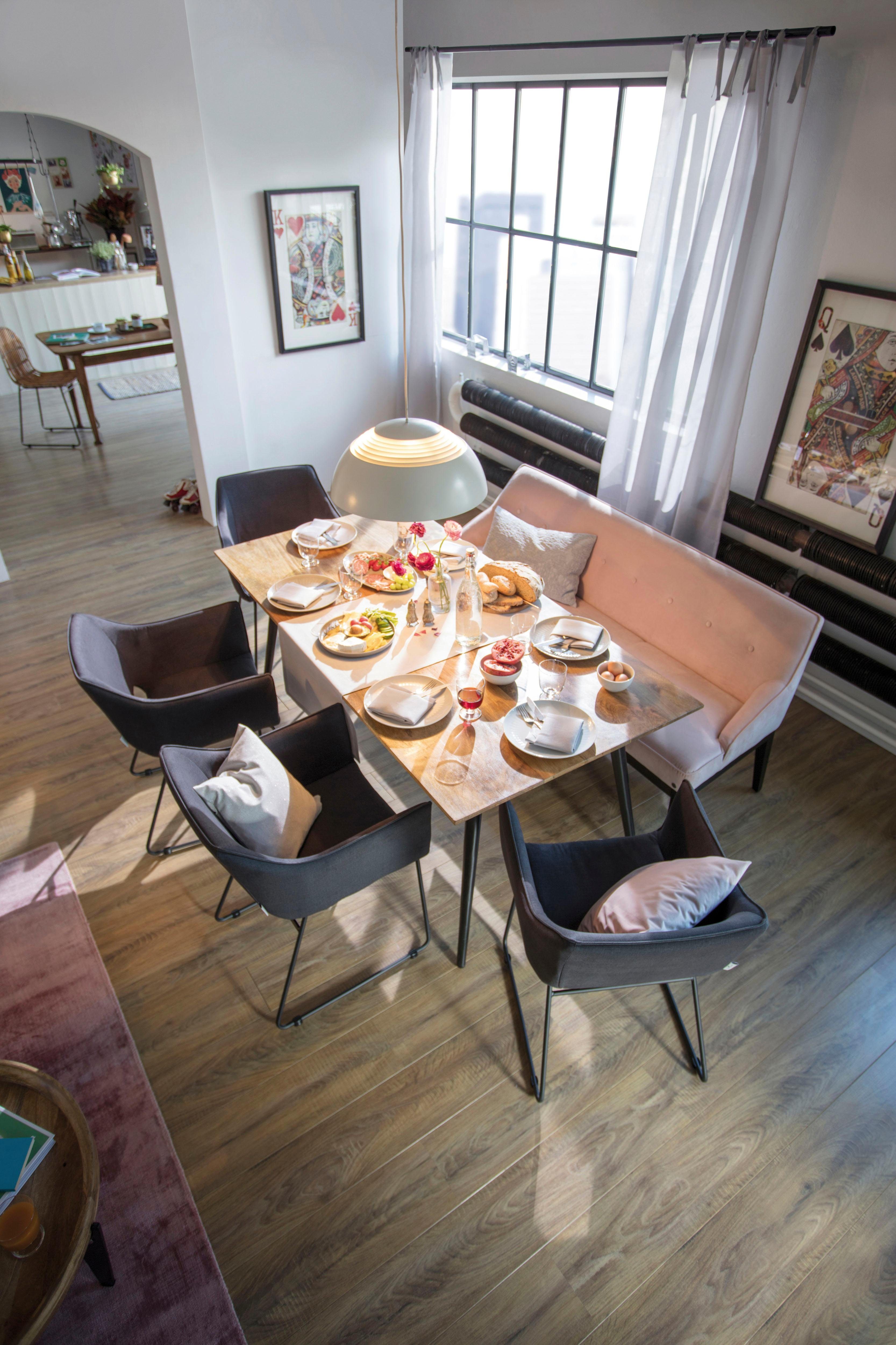 TOM TAILOR HOME Eettafel T-SOHO TABLE LARGE van mangohout, breedte 180 cm