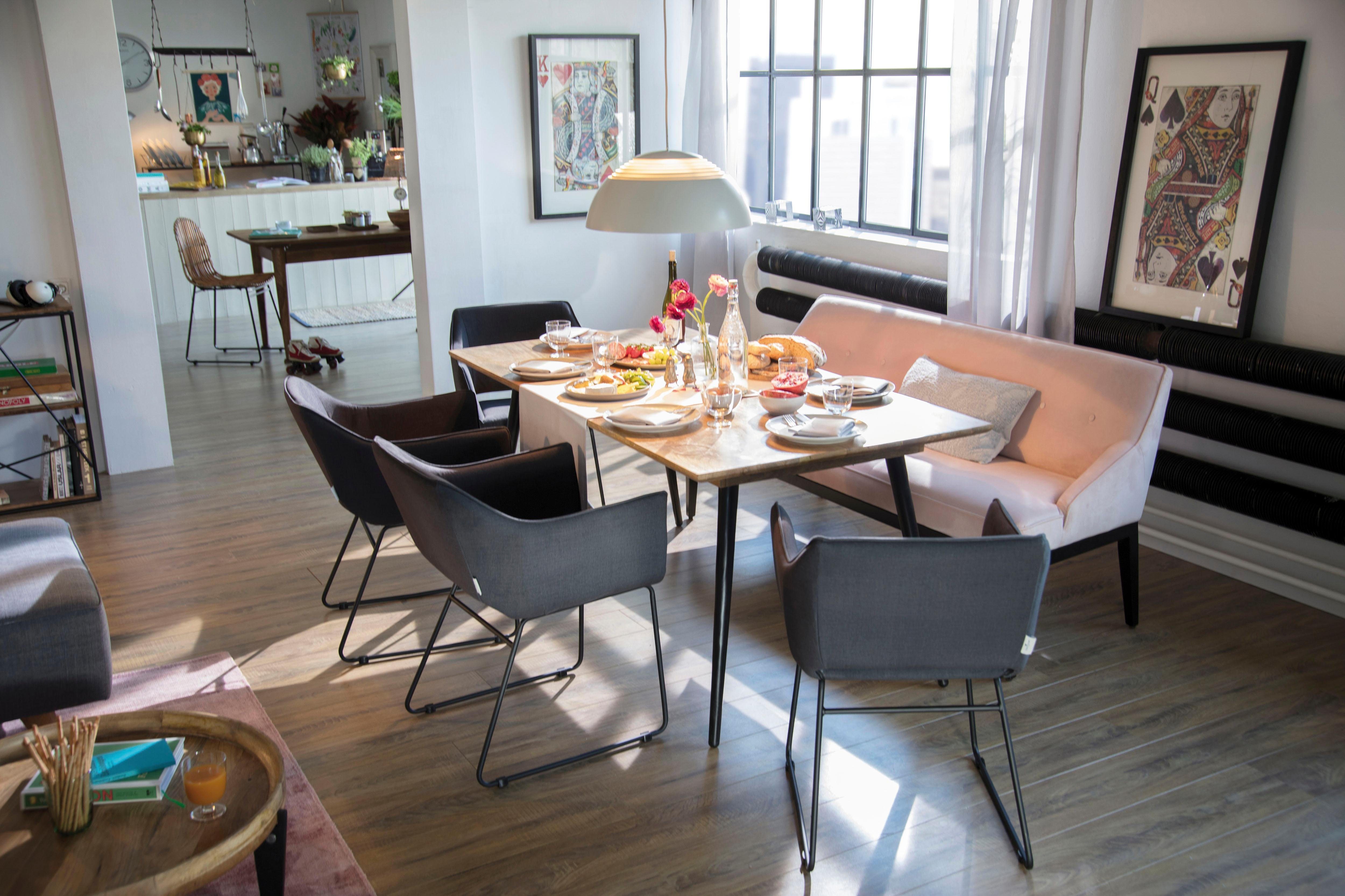 TOM TAILOR HOME Eettafel T-SOHO TABLE LARGE van mangohout, breedte 180 cm