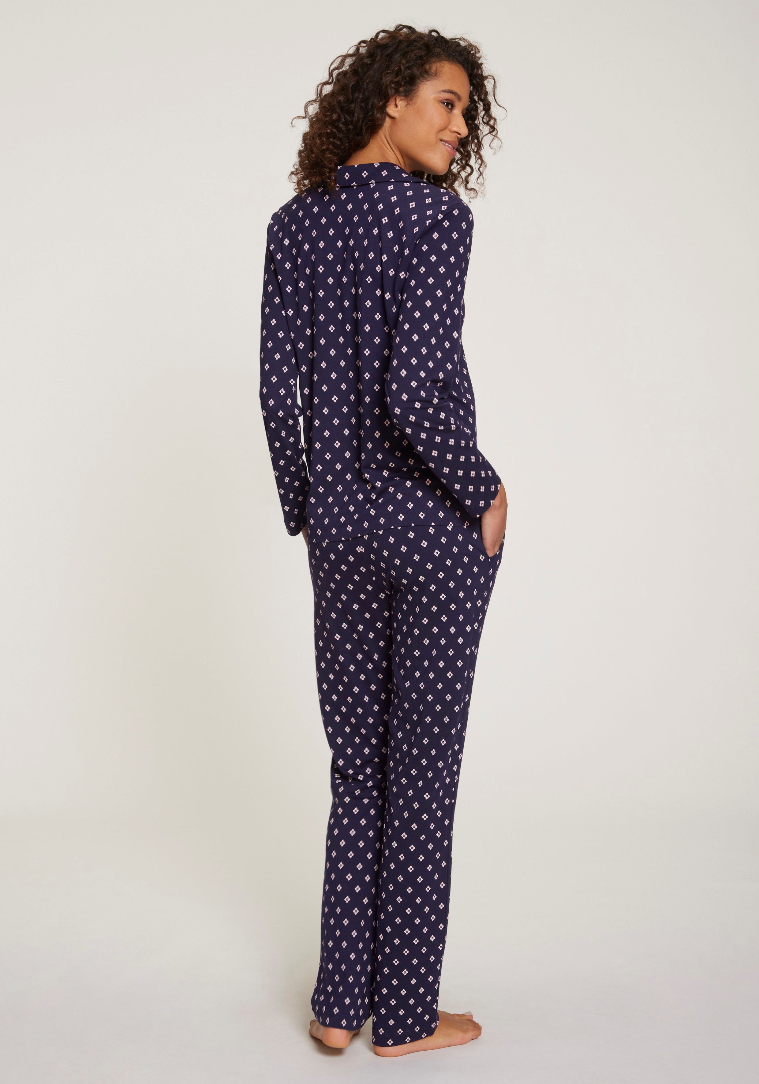 s.Oliver RED LABEL Beachwear Pyjama in klassieke stijl (set, 2-delig)