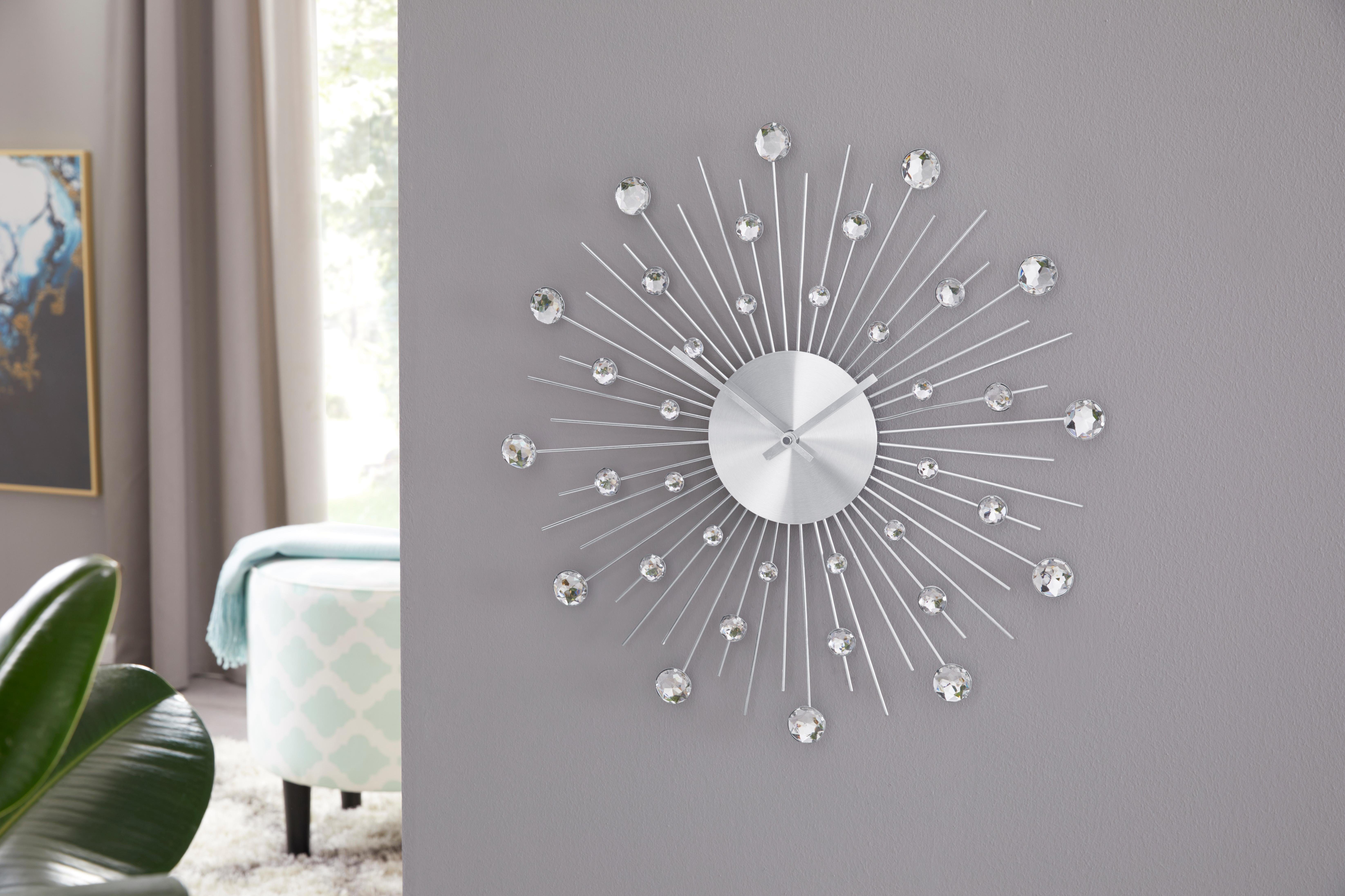 Leonique Wandklok "Universe" XXL, rond, ø 50 cm, met siersteentjes, ideaal in de woonkamer (1-delig)