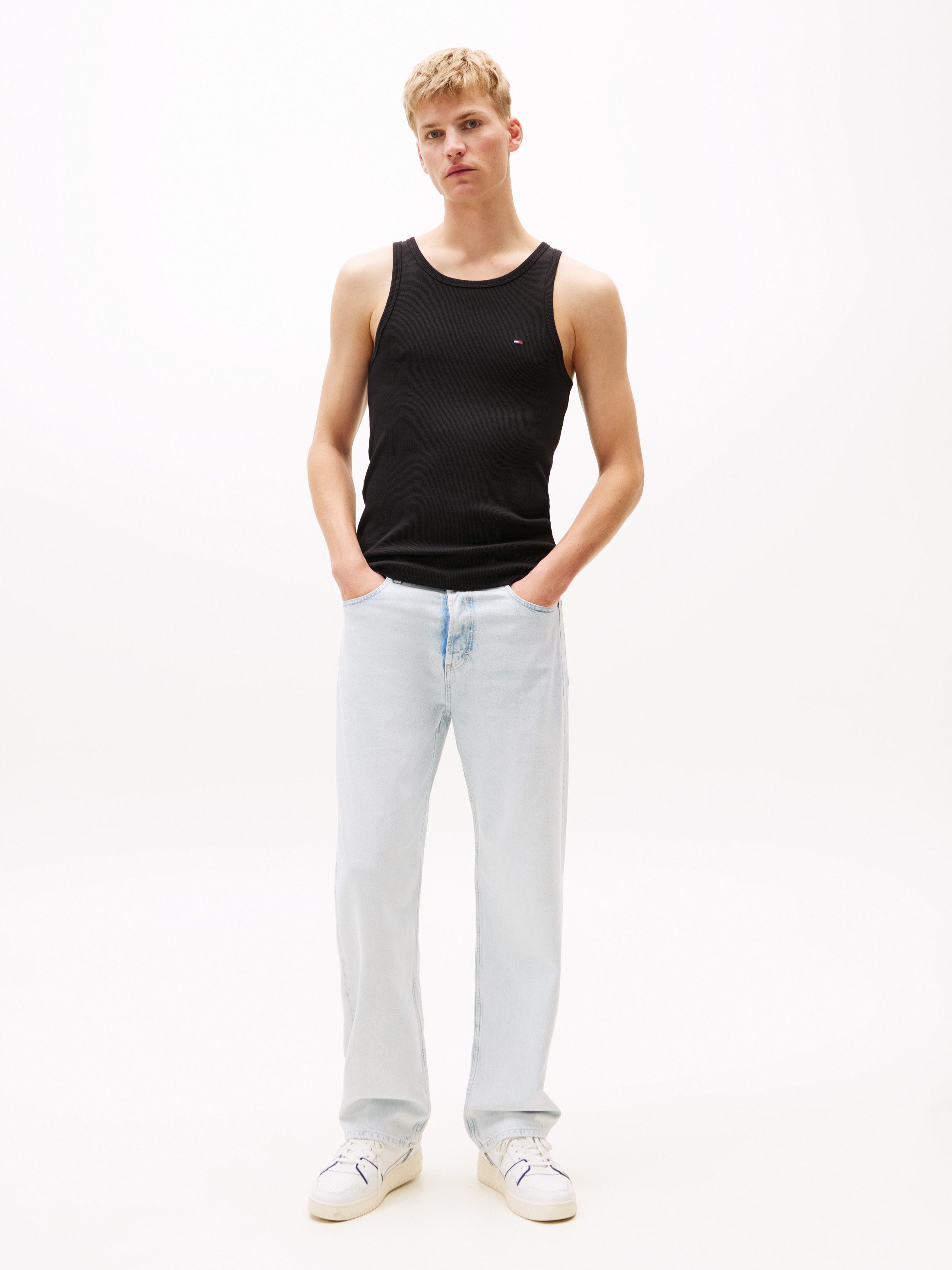 TOMMY JEANS Tanktop TJM XSLIM CLSSC FLAG RIBBED TANK