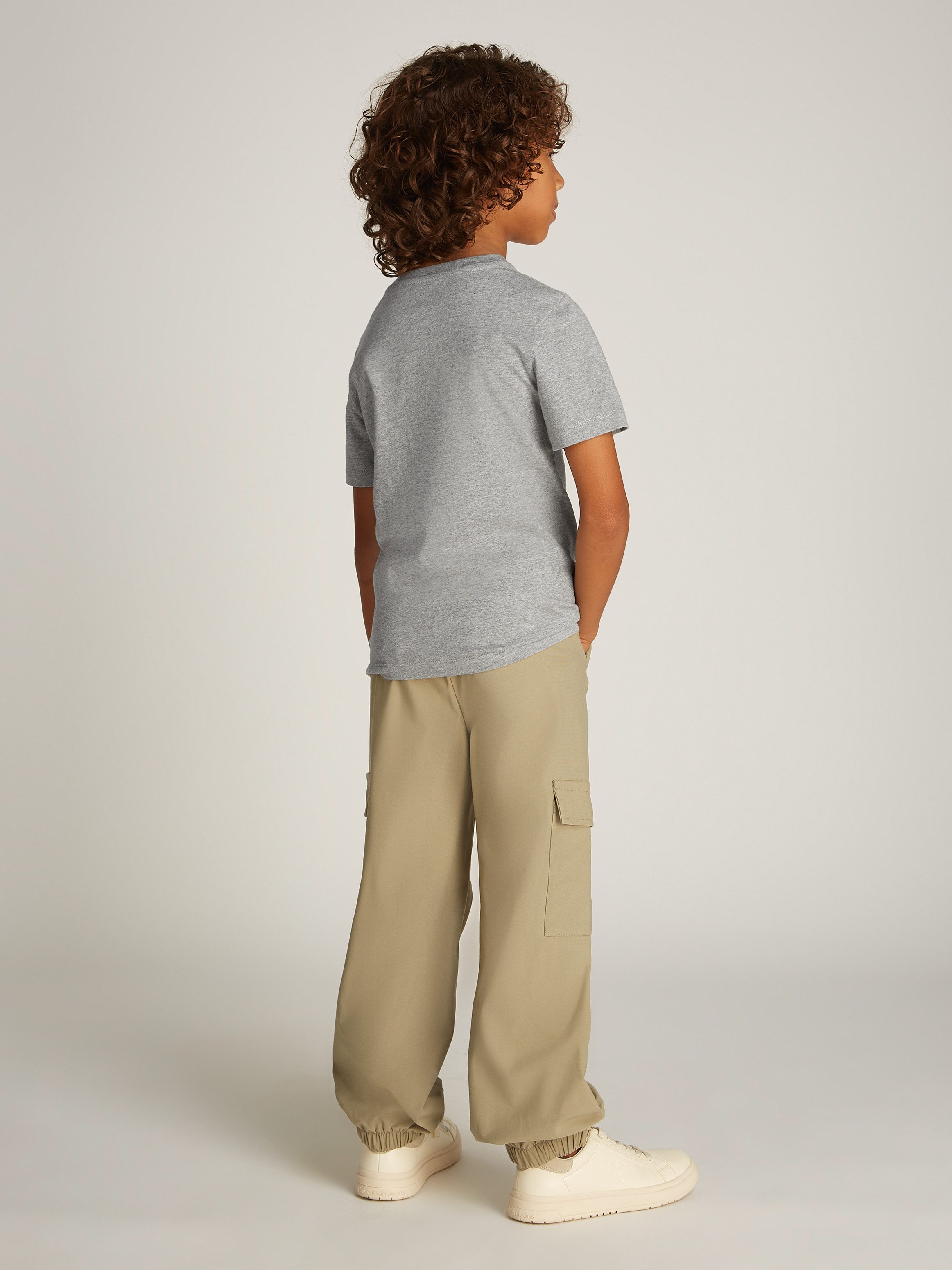 Calvin Klein T-shirt 2-PACK MONOGRAM TOP voor kinderen tot 16 jaar met logo-opdruk (2-delig)