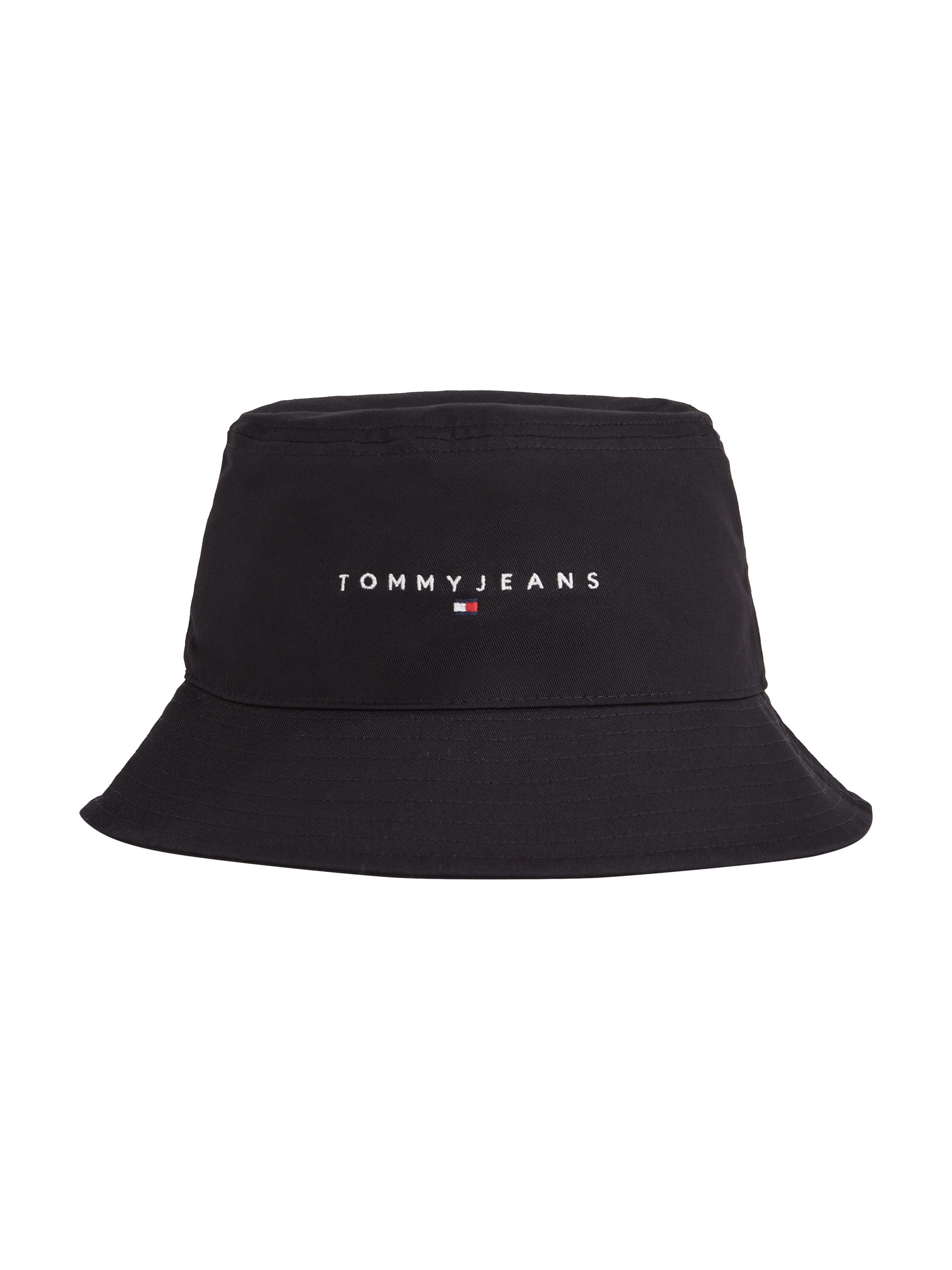 TOMMY JEANS Vissershoed TJM LINEAR LOGO BUCKET HAT met geborduurd logo-opdruk unisex bucket hat