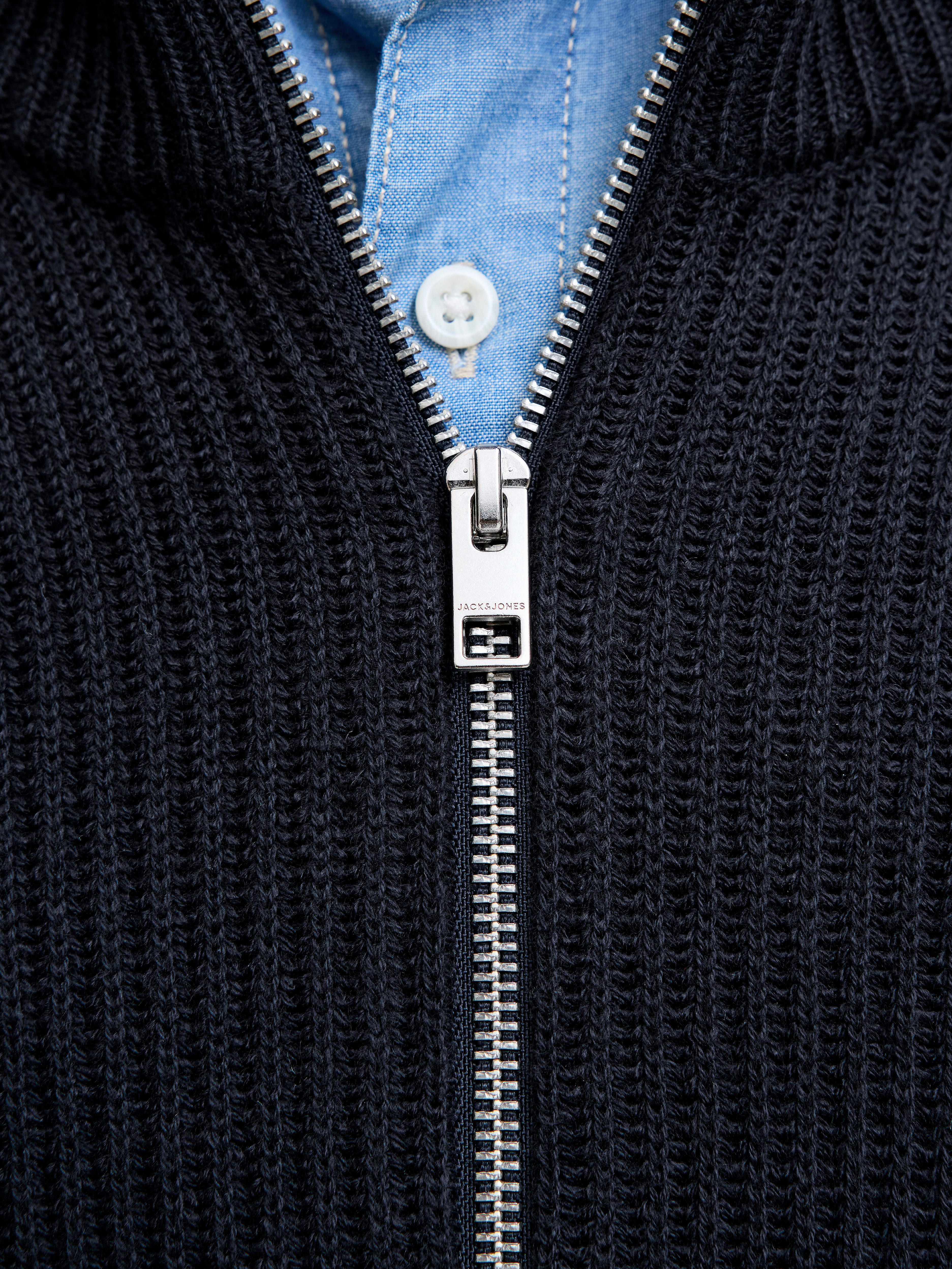 Jack & Jones PlusSize Vest JJPANNEL KNIT ZIP CARDIGAN AW25 PLS