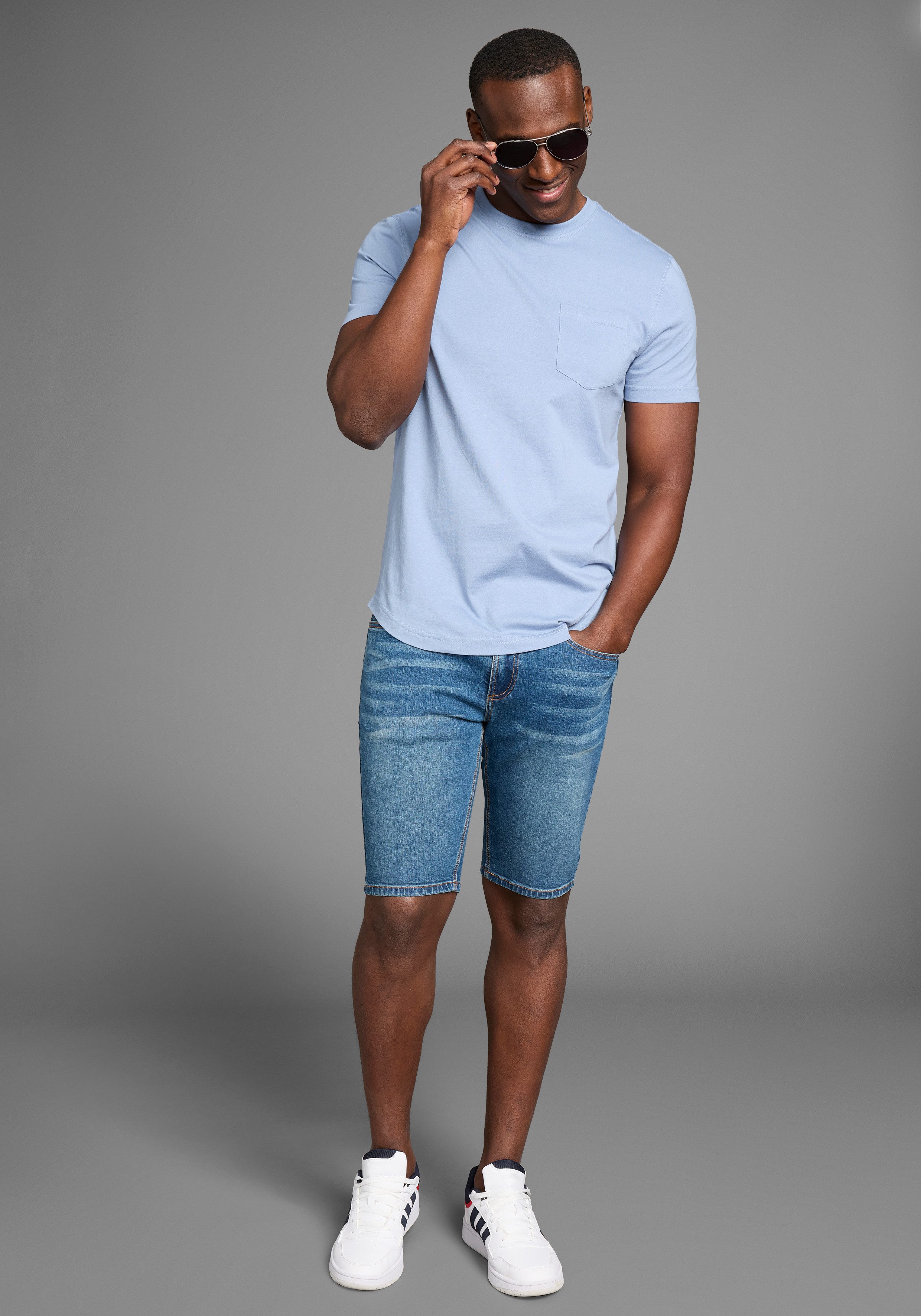 Bruno Banani Jeansshort Hutch-Shorts lage taillehoogte