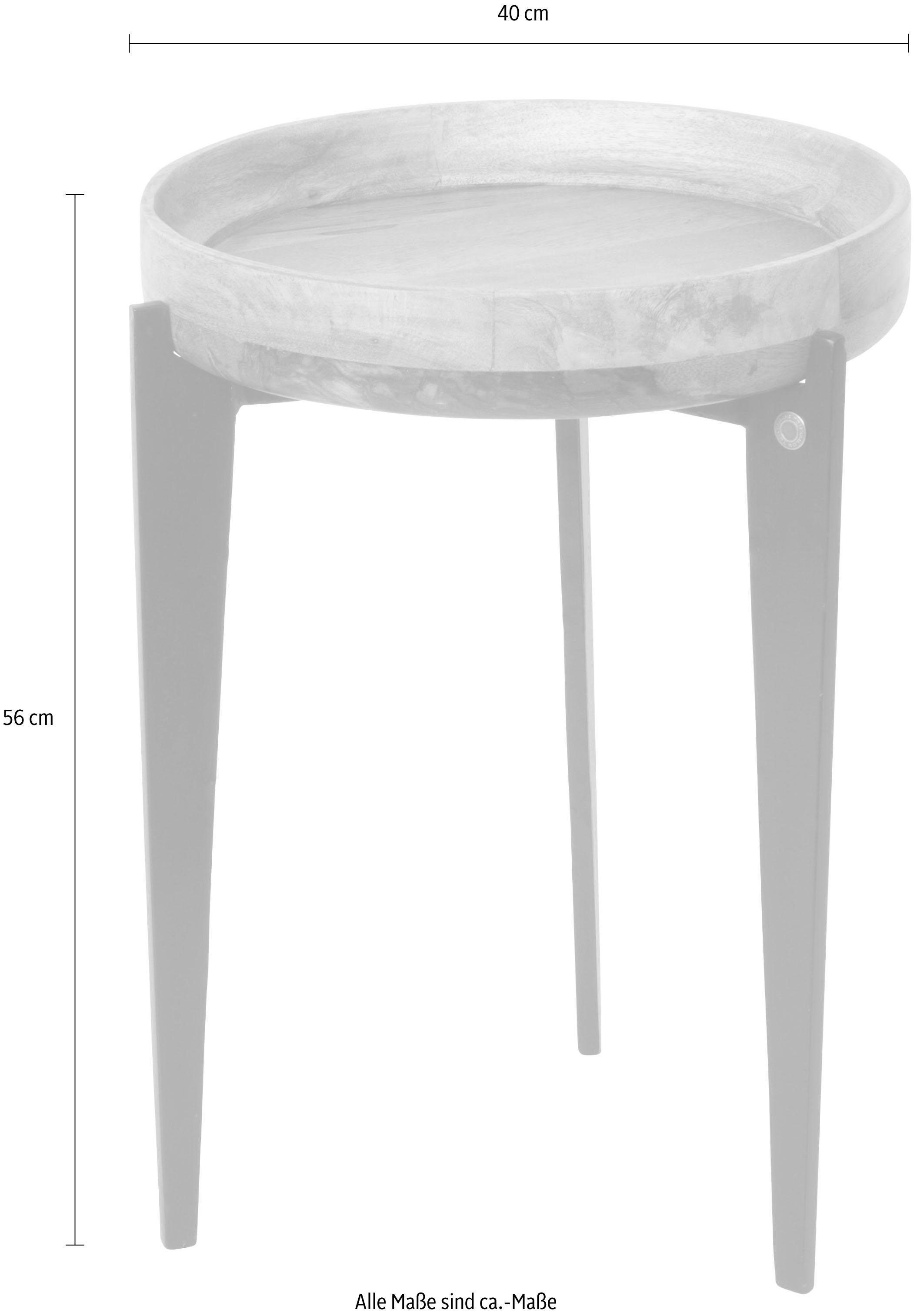 TOM TAILOR HOME Bijzettafel T-TRAY TABLE HIGH met blad, rond, ø 40 cm