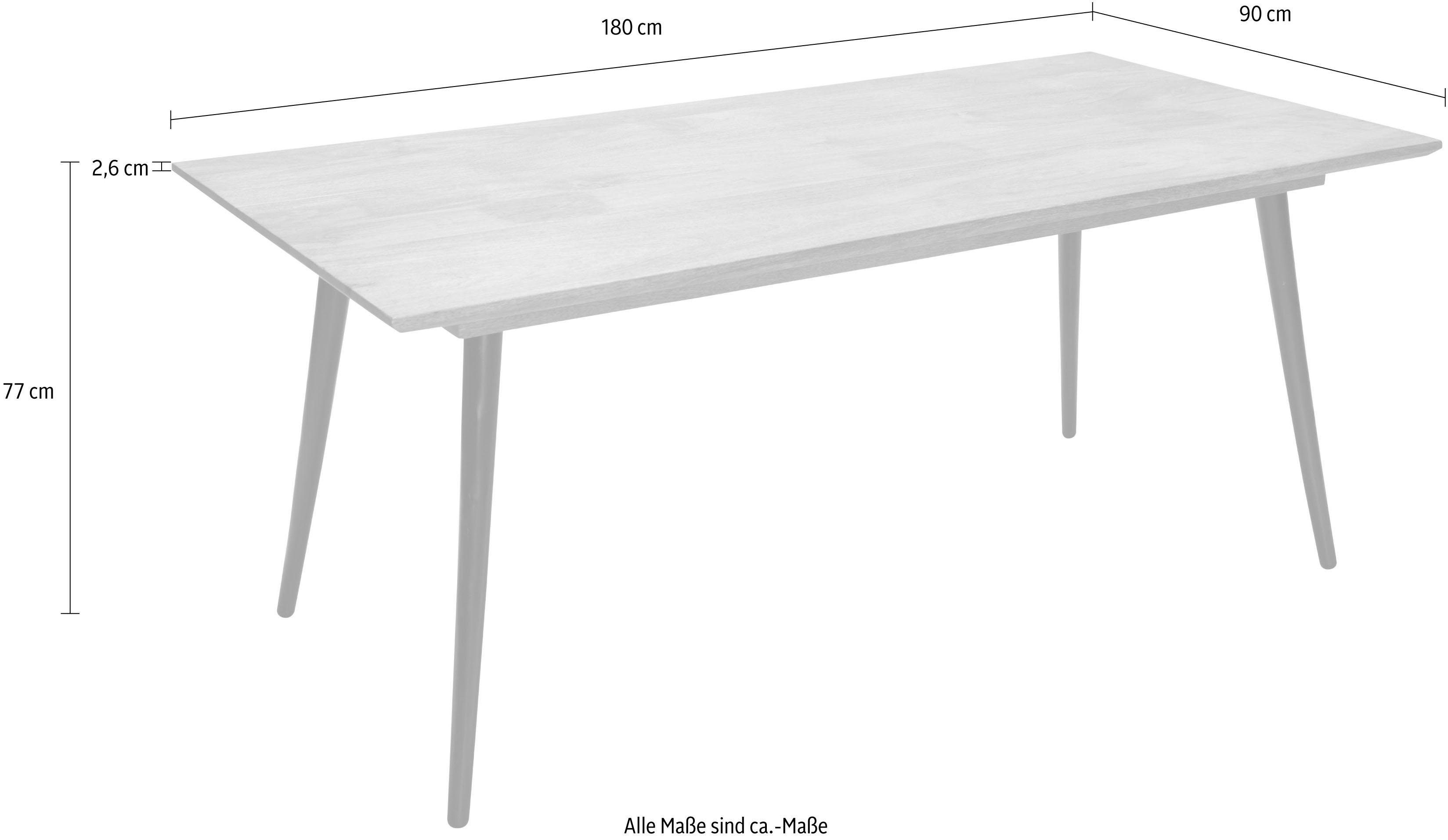 TOM TAILOR HOME Eettafel T-SOHO TABLE LARGE van mangohout, breedte 180 cm