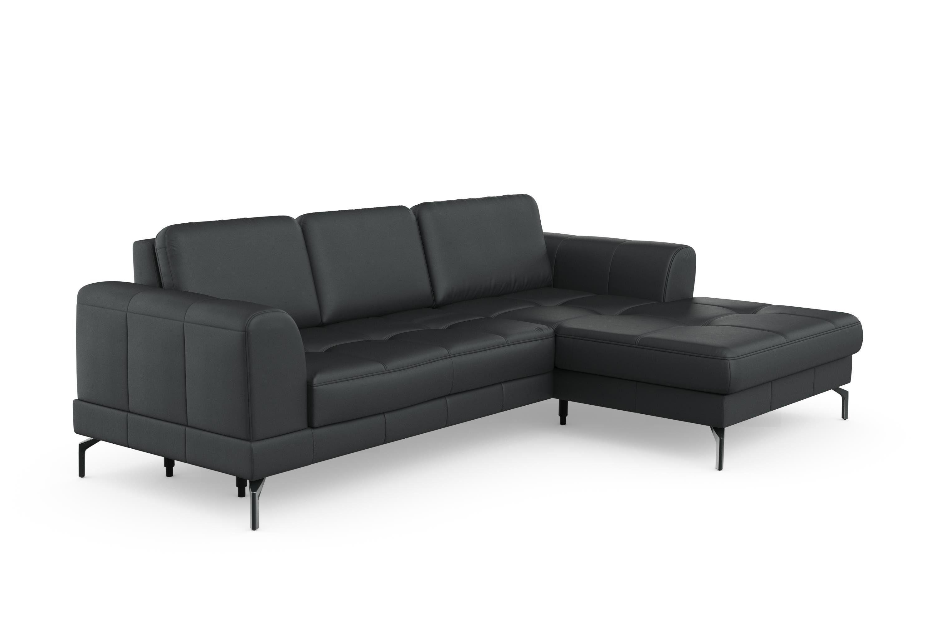 sit&more Hoekbank Bendigo L-vorm inclusief zitdiepteverstelling, bodemvrijheid 15 cm, 2 pootkleuren