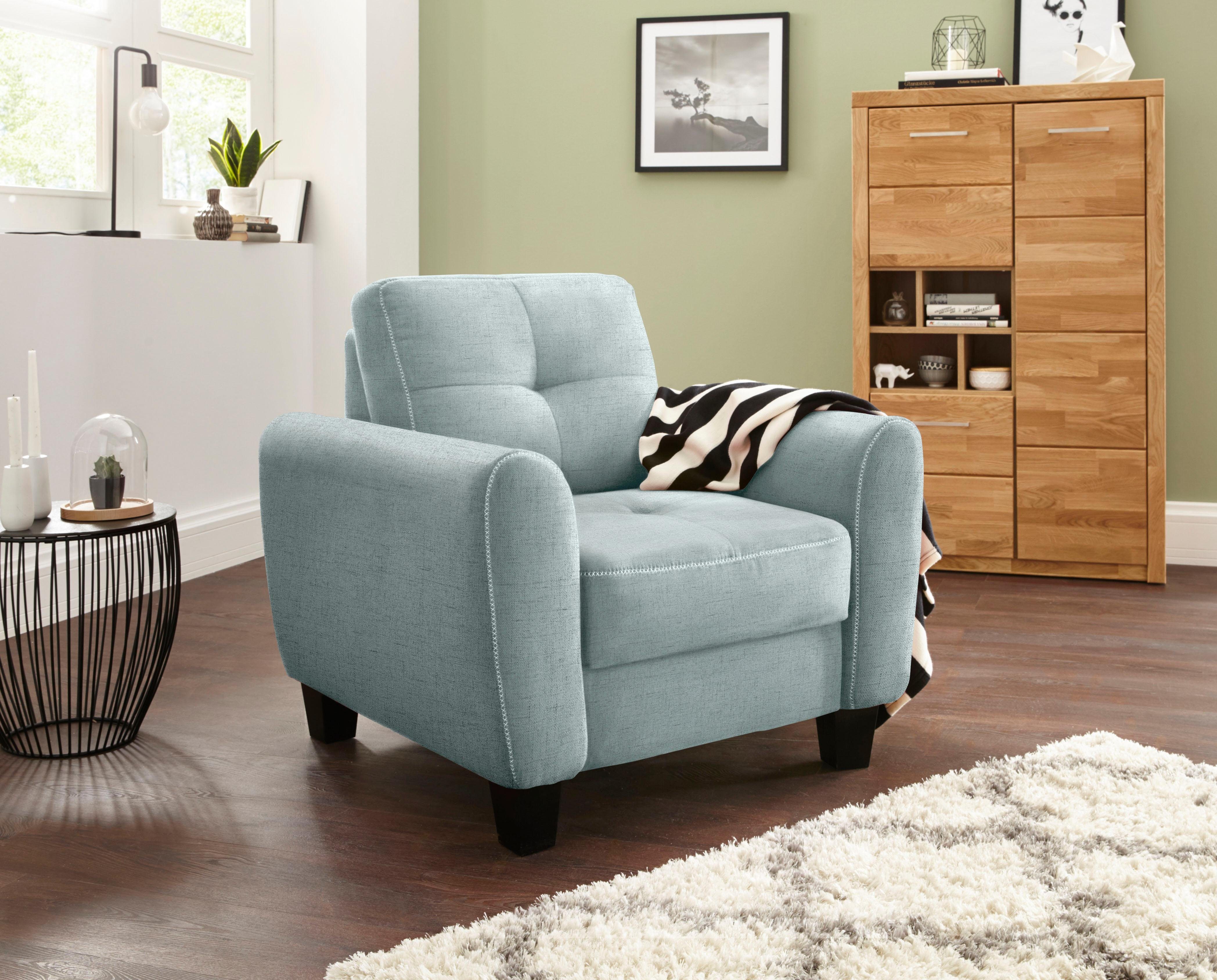 sitmore fauteuil varese inclusief binnenvering blauw