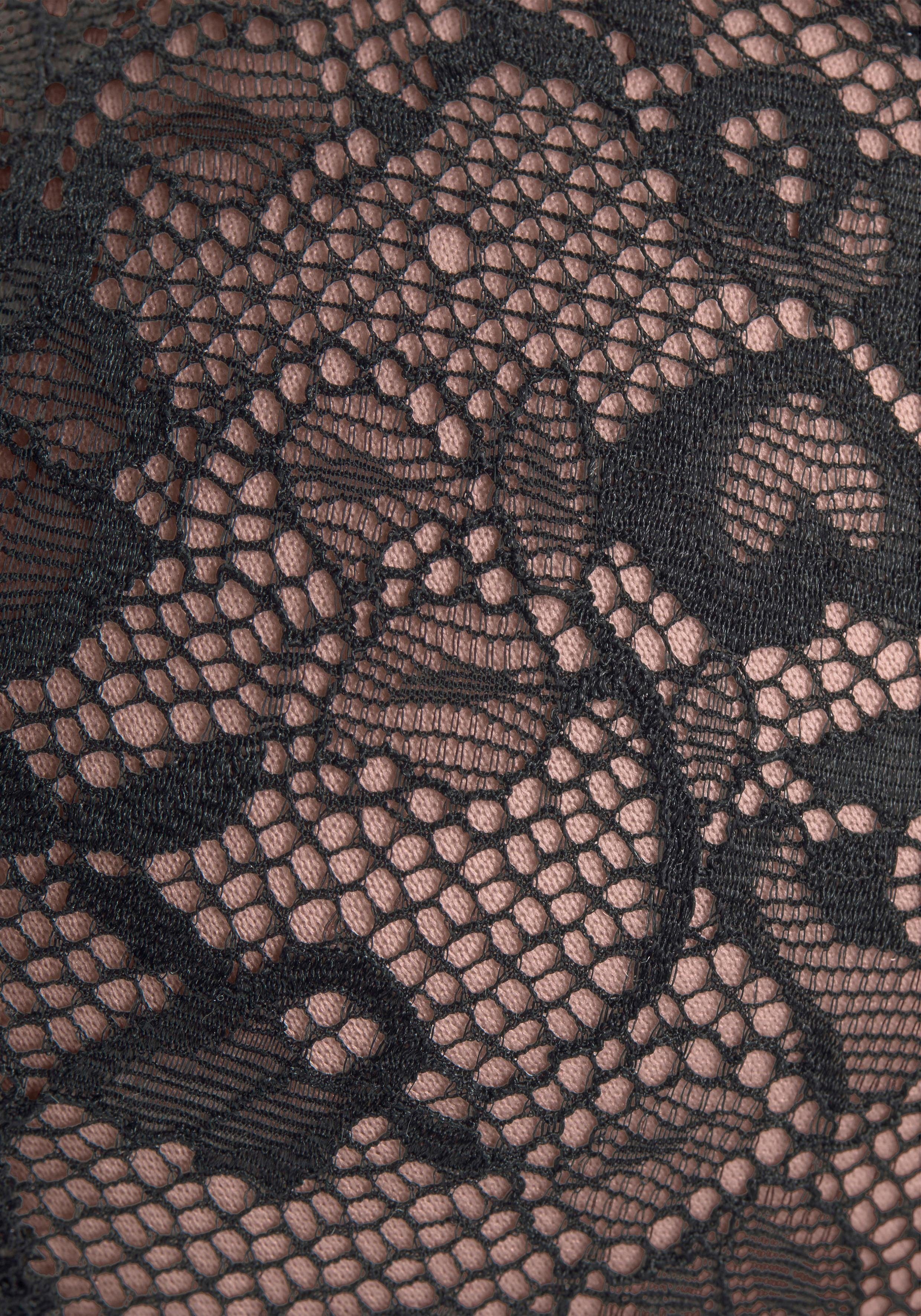 Lascana Push-up-bh met decoratieve kanten achterkant in banddesign, sexy ondergoed