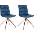 inosign stoel zoe (set, 2 stuks) blauw