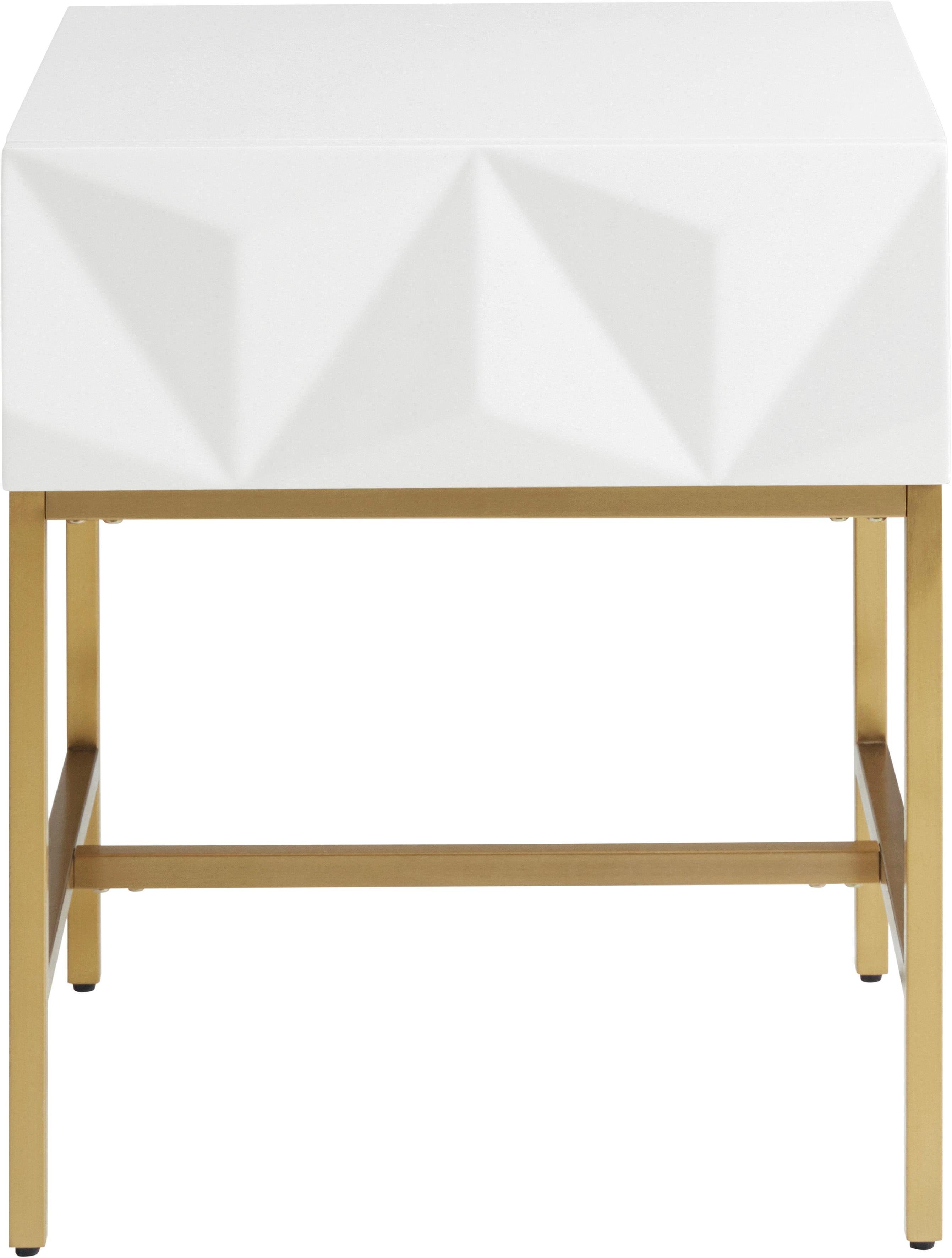 Leonique Bijzettafel Minfi Lade met 3D-front, ook als nachtkastje geschikt, breedte 50 cm