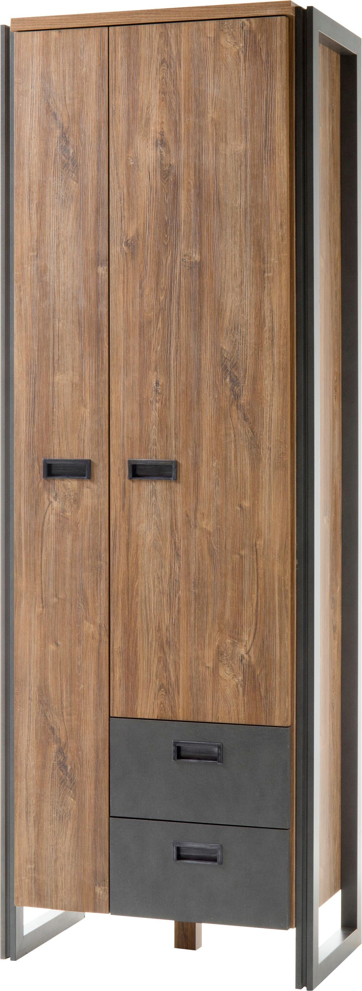Home affaire Kledingkast Detroit Hoogte ca. 202 cm garderobekasten bruin