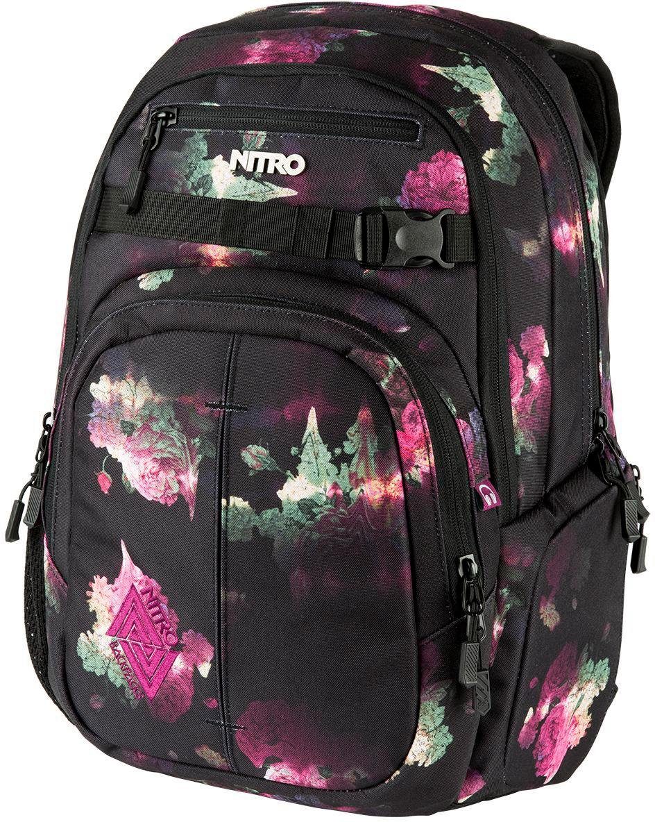 NITRO Schoolrugzak CHASE Casual rugzak, rugzak voor vrijetijd, school, werk en reis kinderen rugzakken zwart