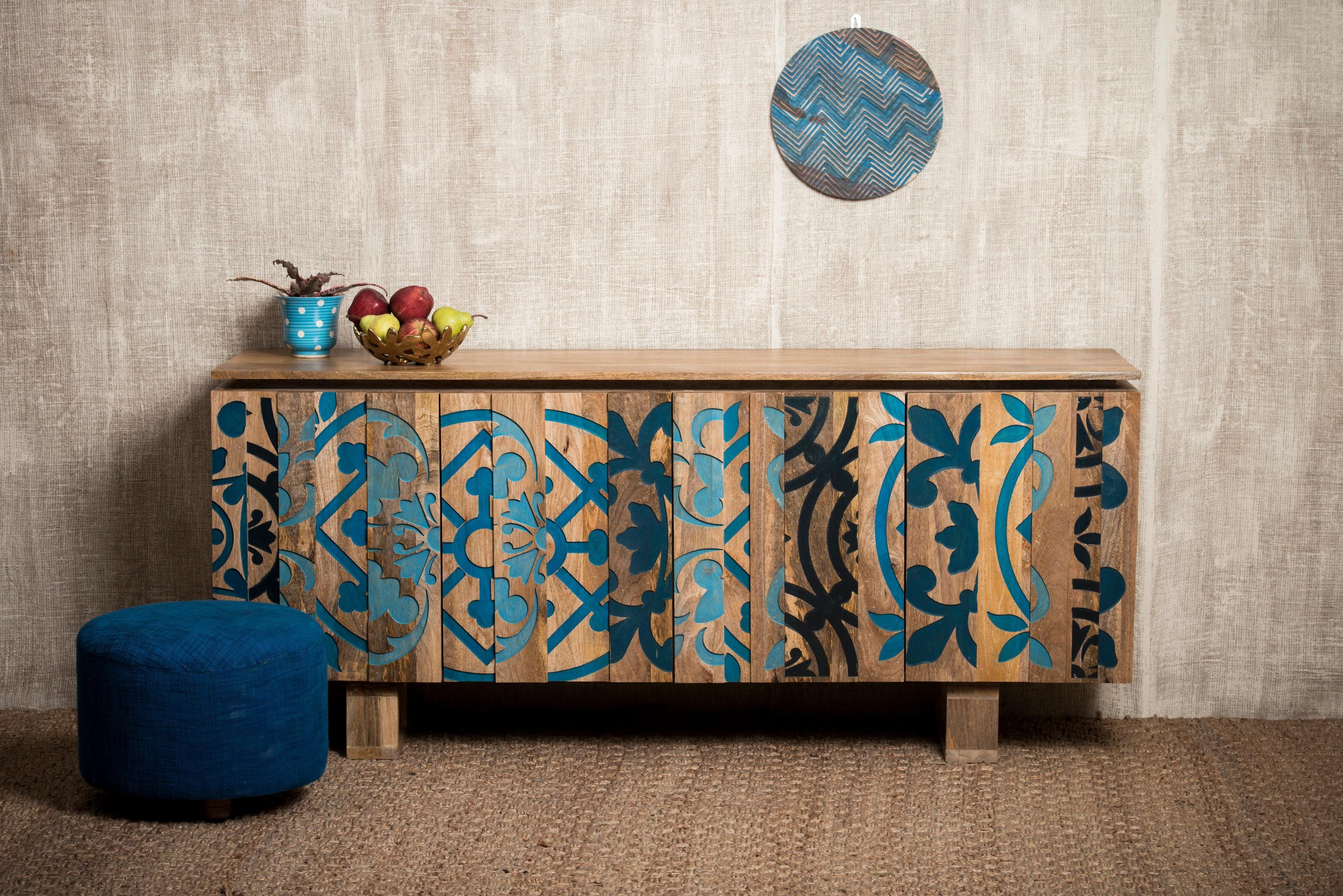 Home affaire Dressoir Layer Commode met 4 decoratieve deuren, breedte 177 cm