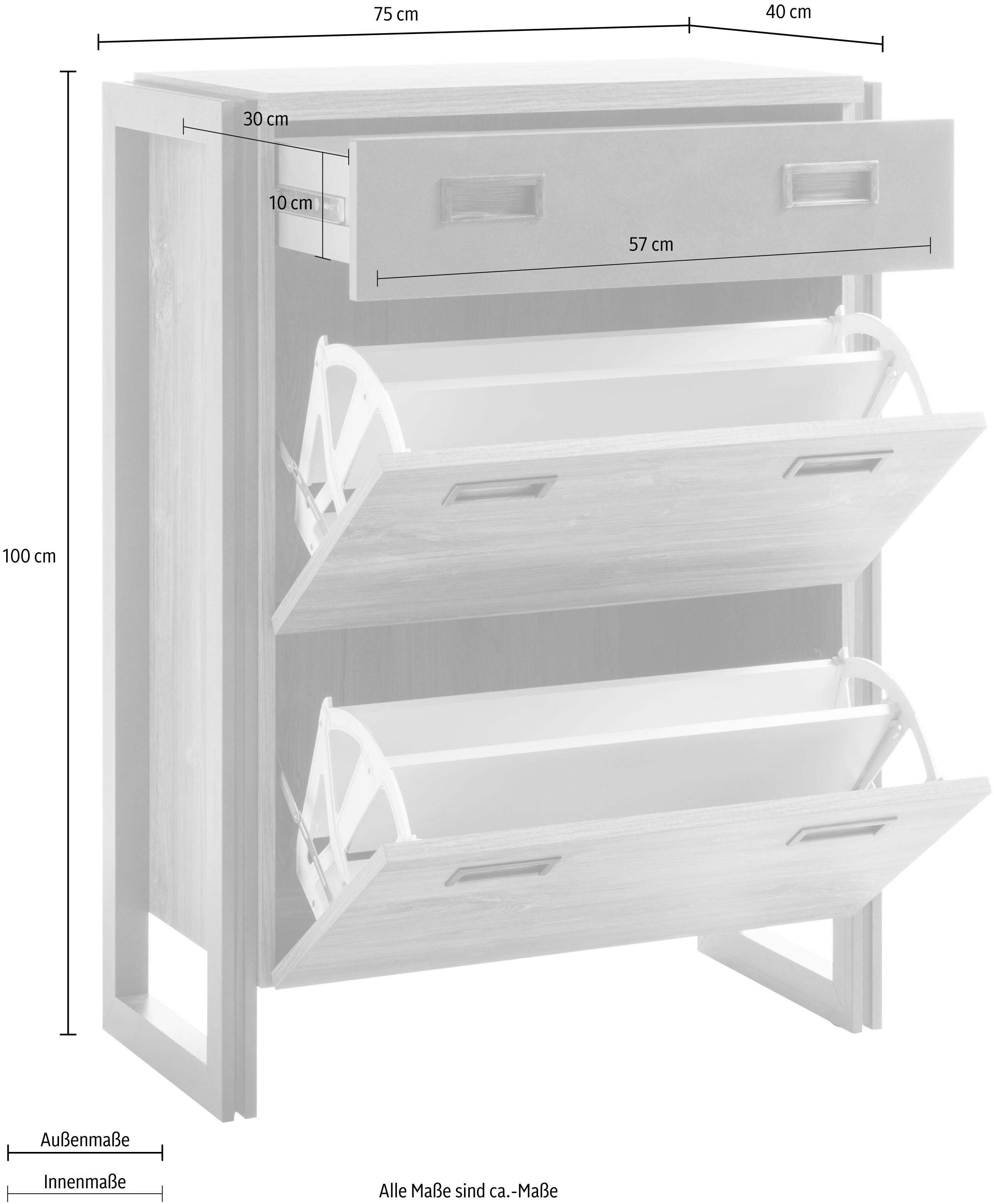 Home affaire Schoenenkast Detroit Breedte ca. 75 cm