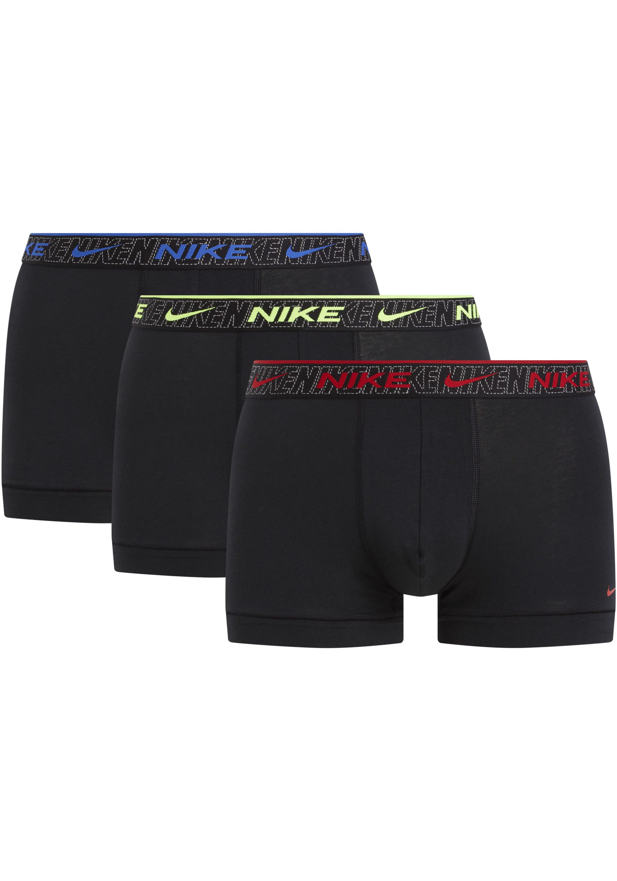 NIKE Underwear Trunk 3PK met gekleurd nike logo-elastische tailleband (3 stuks)
