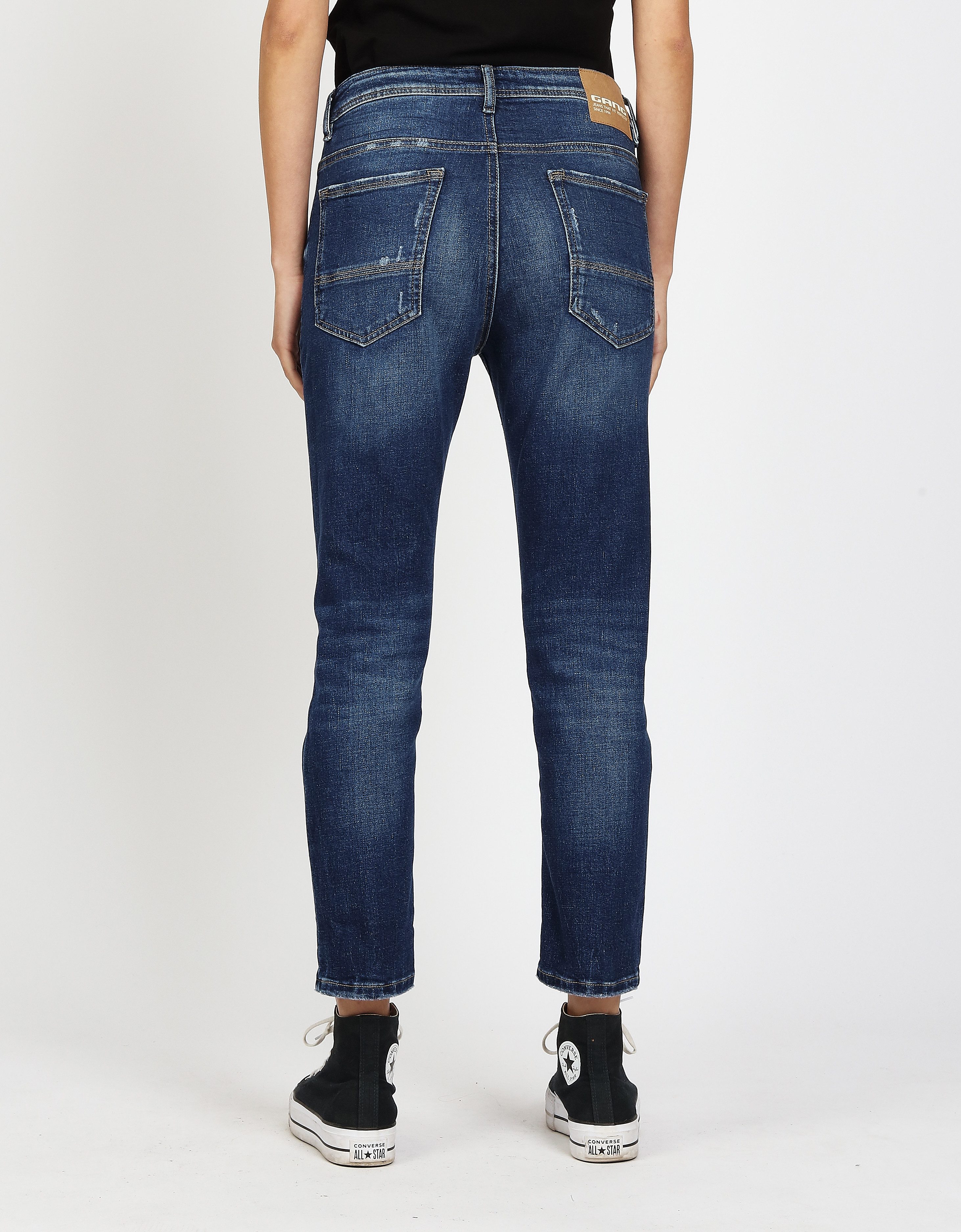 GANG Boyfriendjeans 94NICA CROPPED met rechte en verkorte broekspijpen