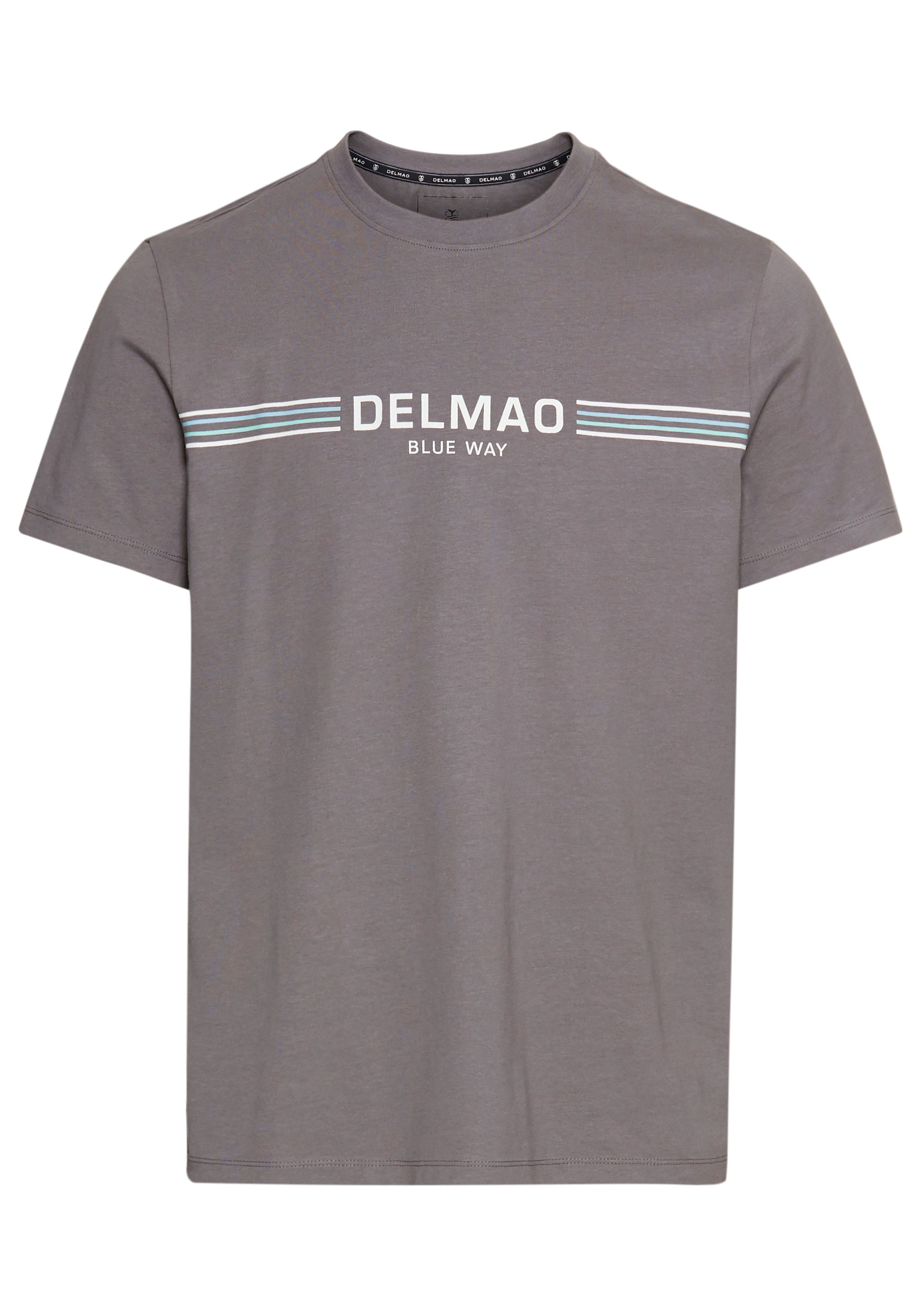 DELMAO T-shirt met sportief-maritieme merkopdruk