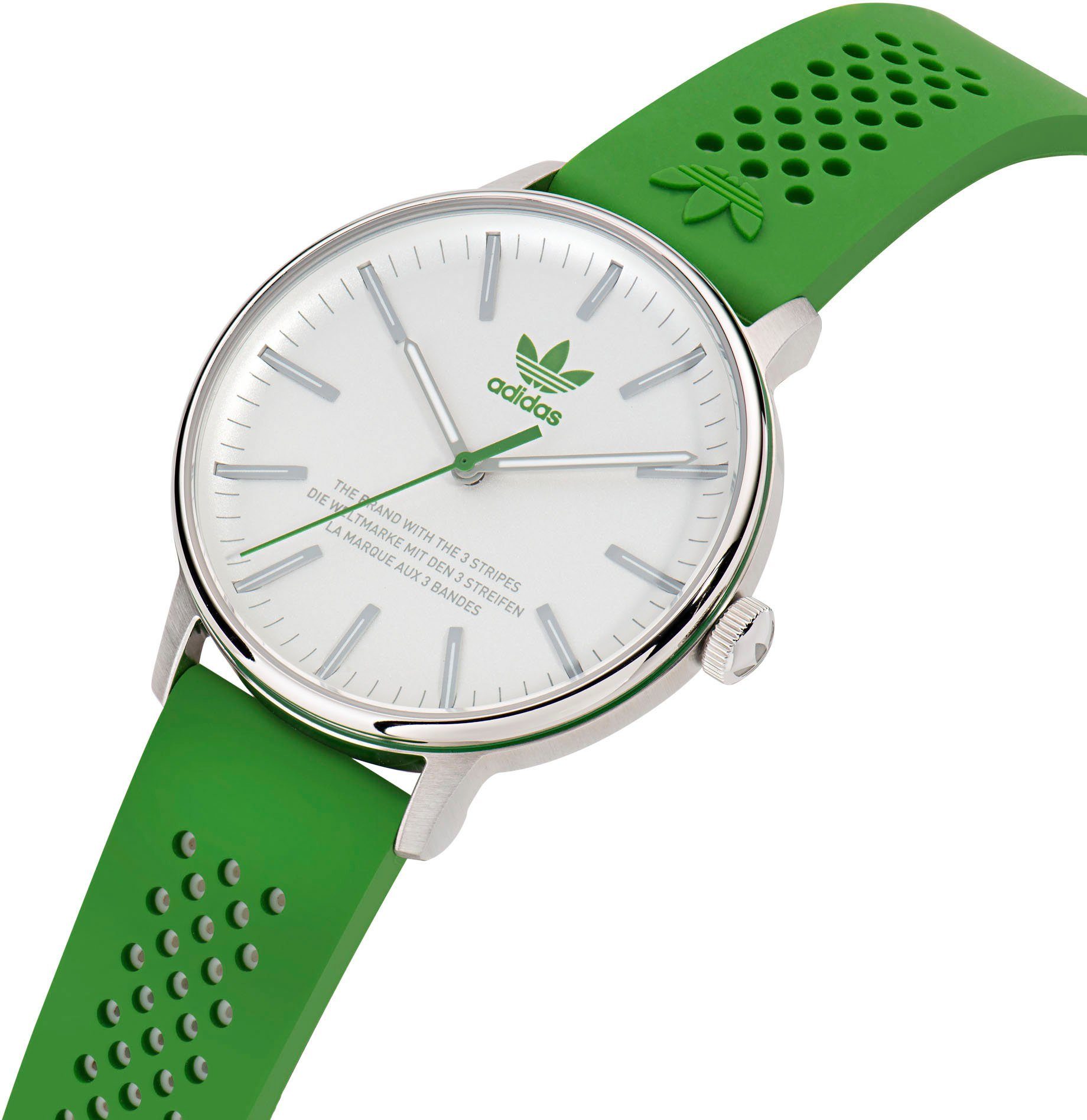 adidas Originals Kwartshorloge CODE ONE 3H Polshorloge, dames, herenhorloge, unisex, analoog, siliconen band